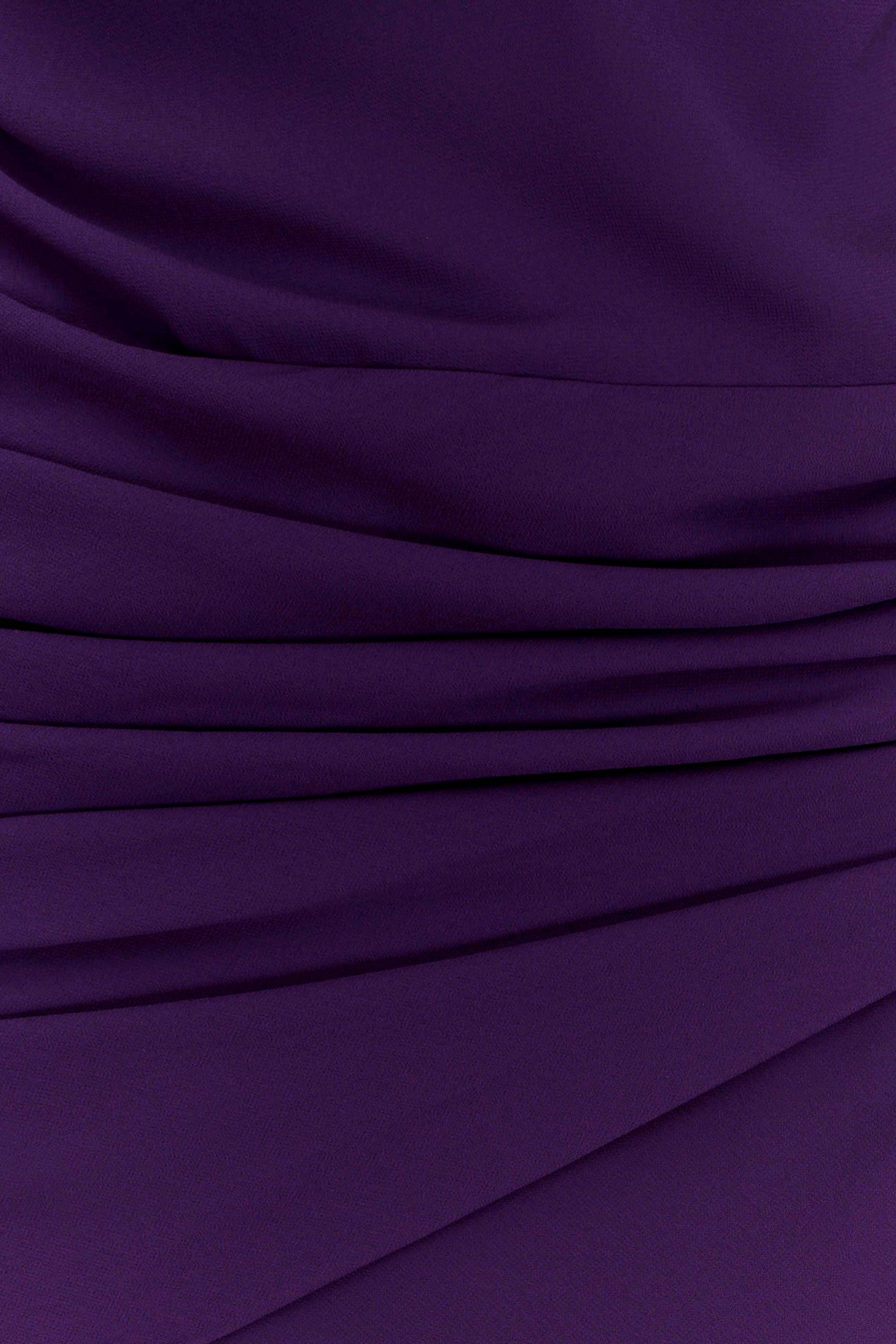 Giulia Chiffon Draped Maxi Dress - Purple - Image 5