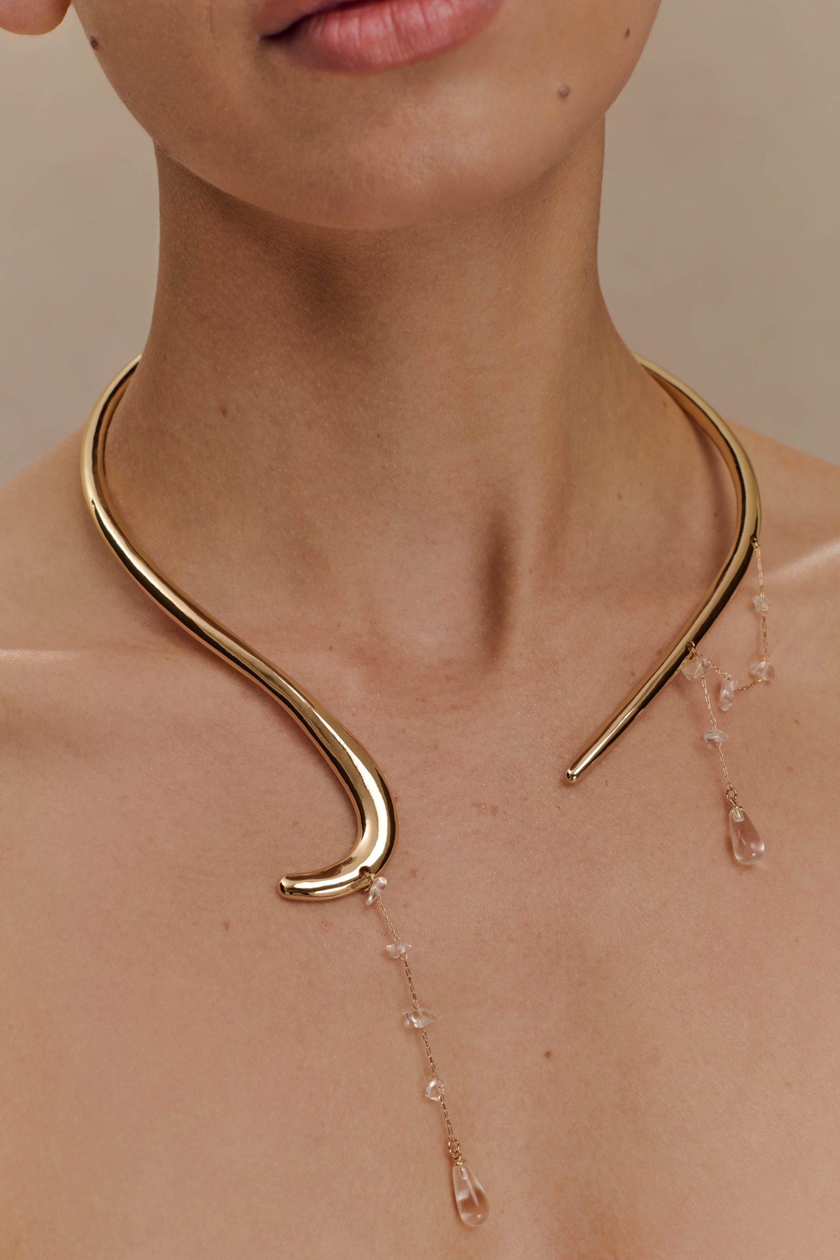 Azura Teardrop Necklace - Gold - Image 2