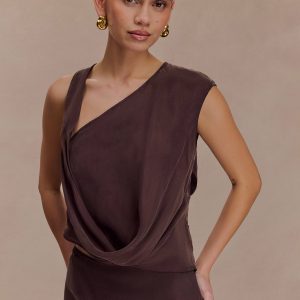 Violeta Asymmetric Top - Dark Chocolate