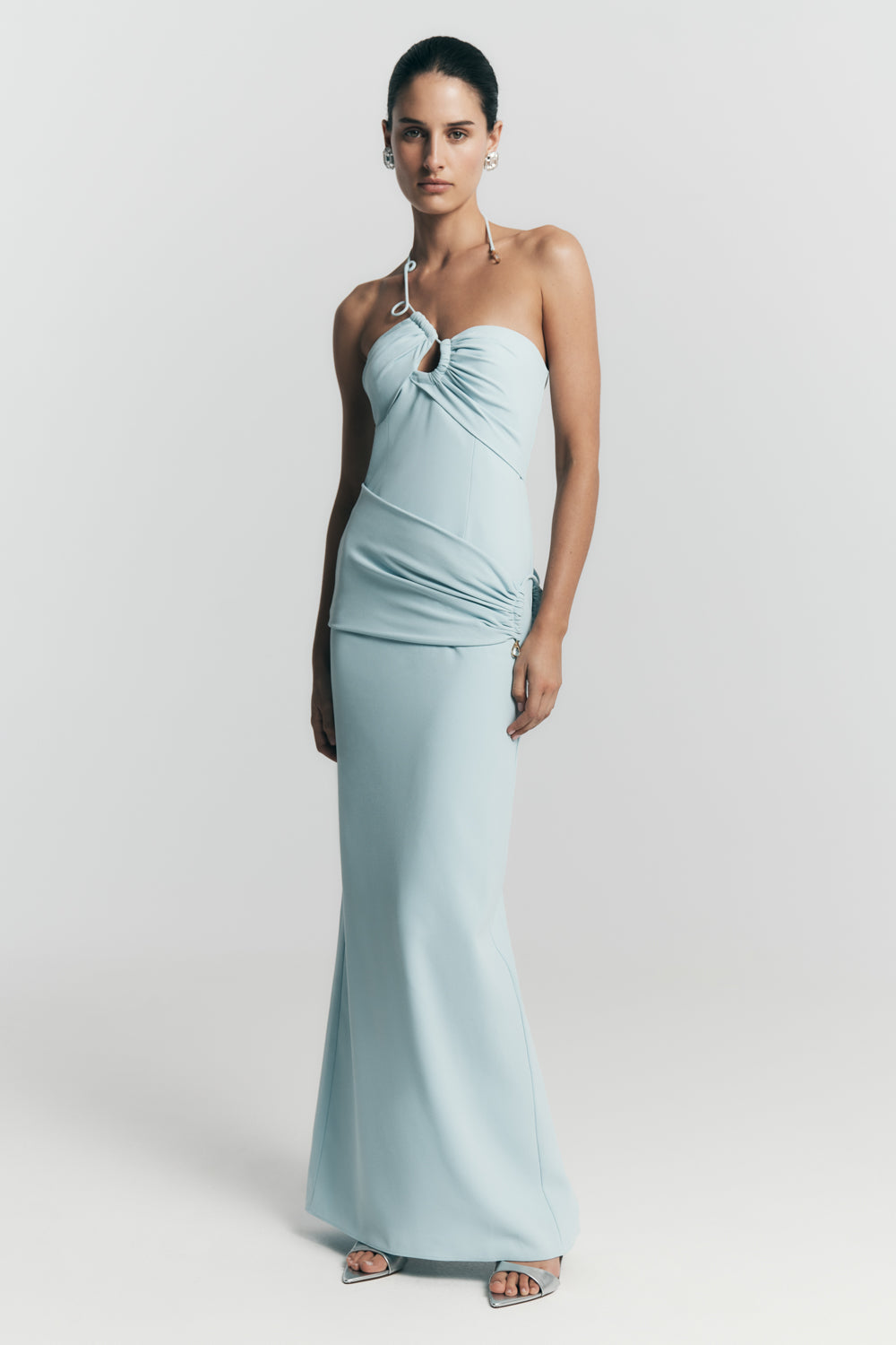 Lalia Teardrop Maxi Dress - Powder Blue - Image 2