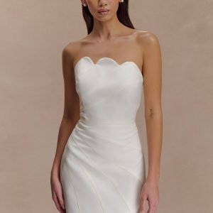 Atenea Satin Mini Dress - White