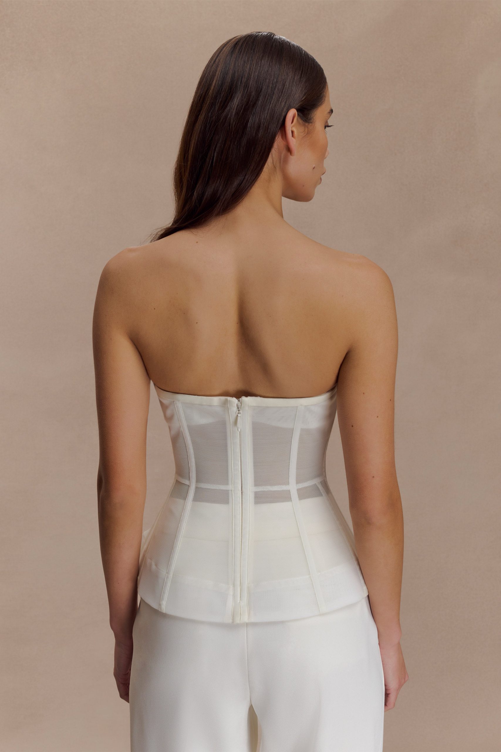 Zoe Structured Corset - White - Image 6