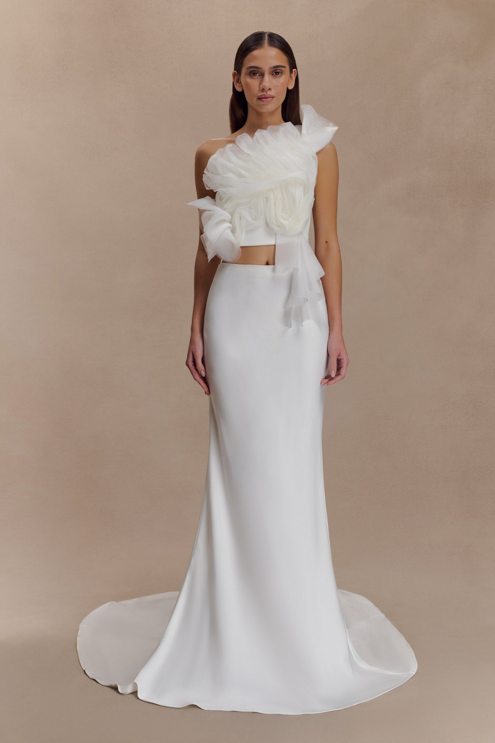 Clara Fishtail Maxi Skirt - White - Image 7