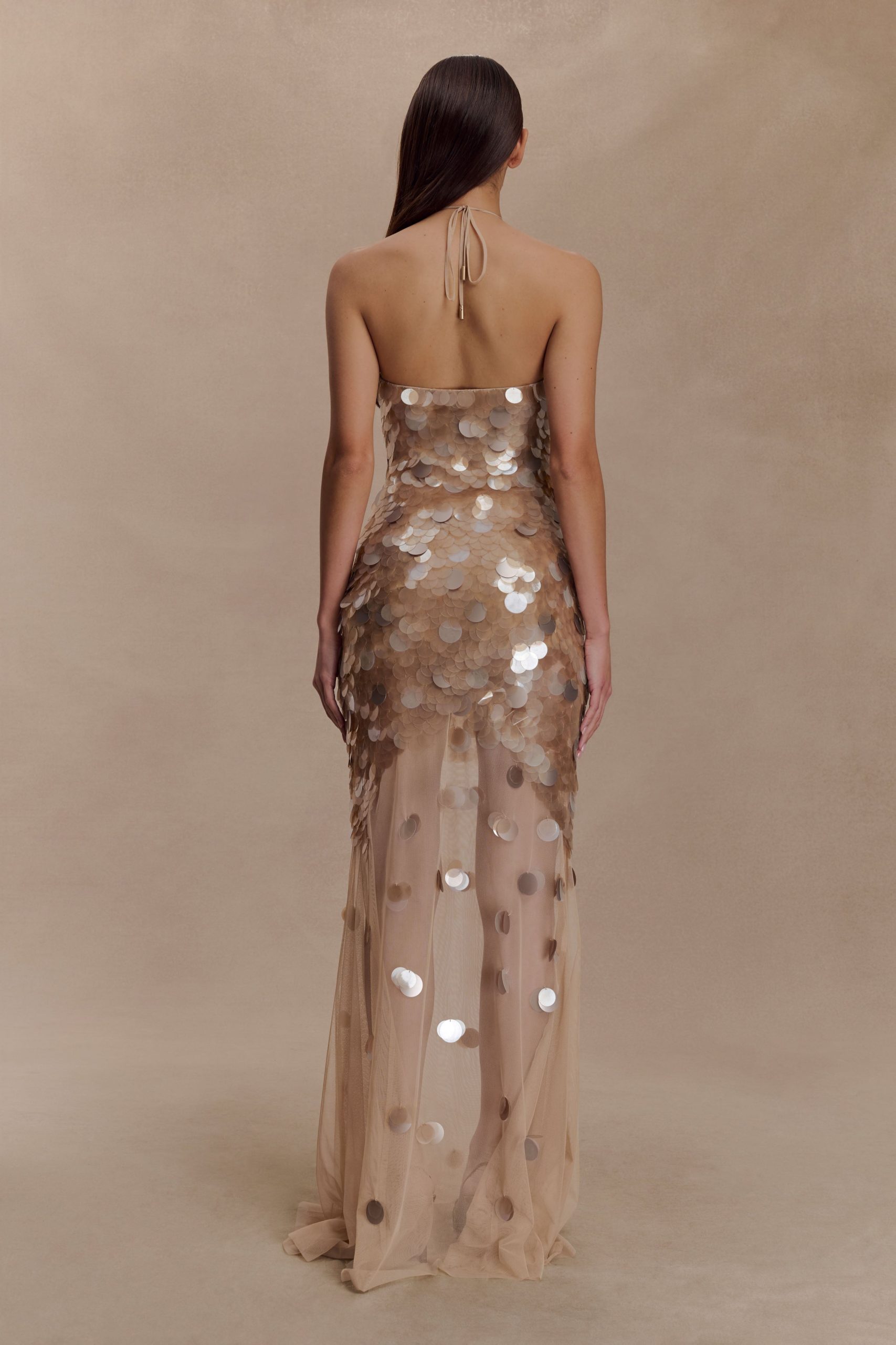Jenny Hand Embellished Maxi Dress - Gold - Image 7