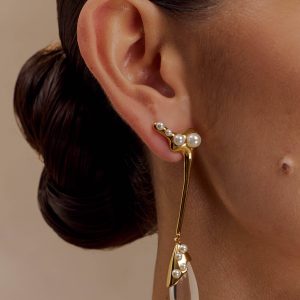 Adelaide Pearl Drop Earrings - Gold