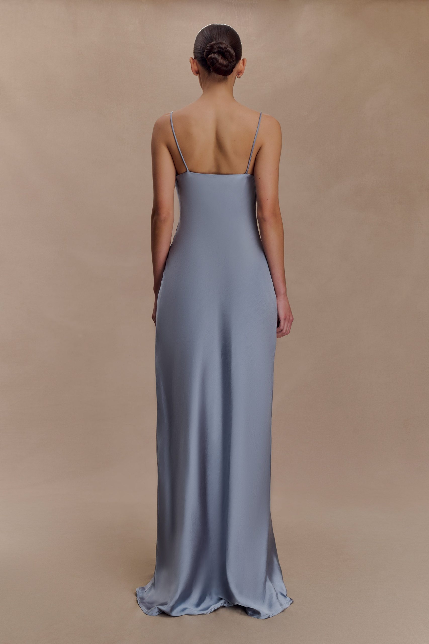 Isadora Lace & Satin Maxi Dress - Frosted Blue - Image 2