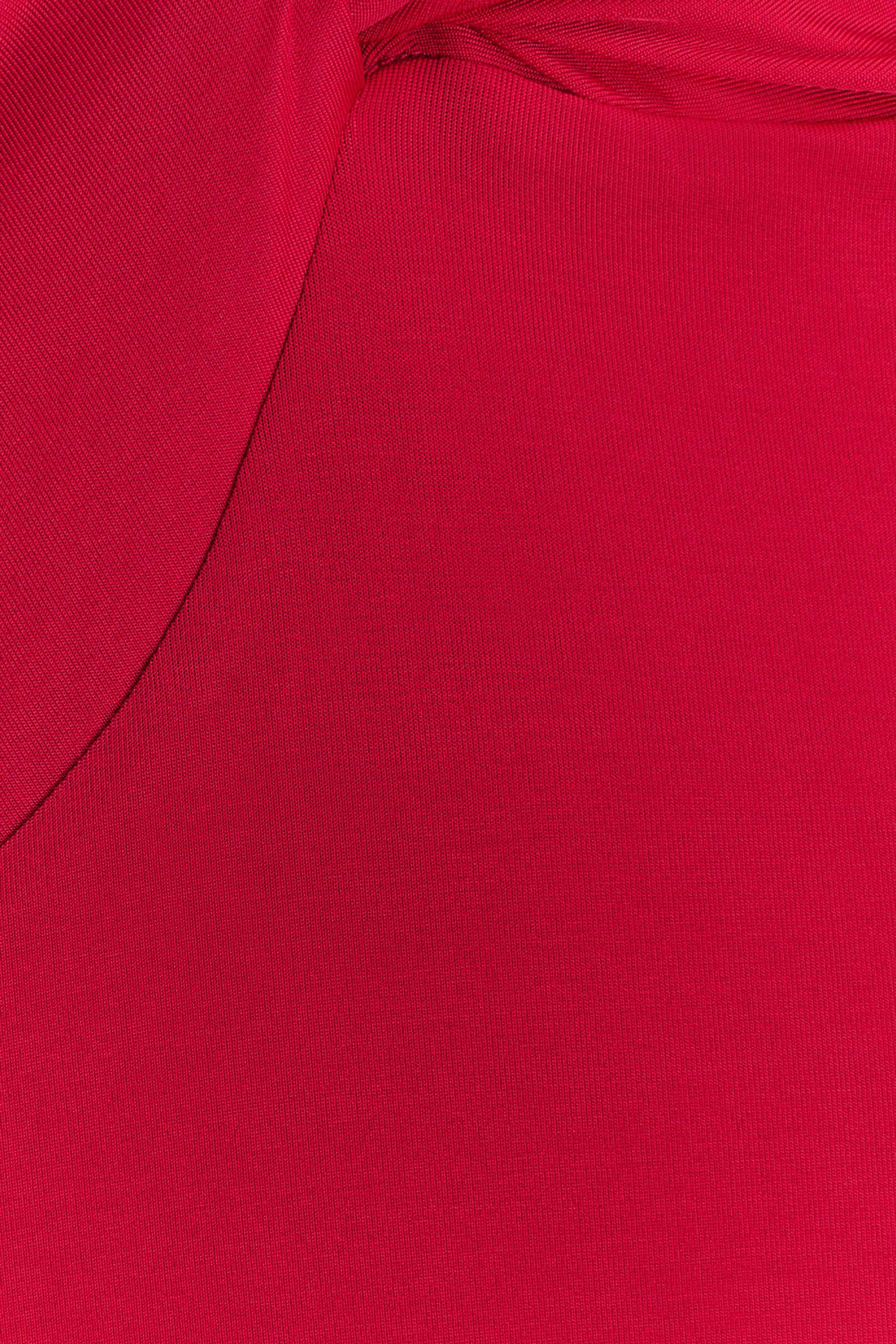 Stella Draped Slinky Maxi Dress - Fuchsia Pink - Image 6