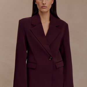 Mateo Oversized Blazer - Mahogany