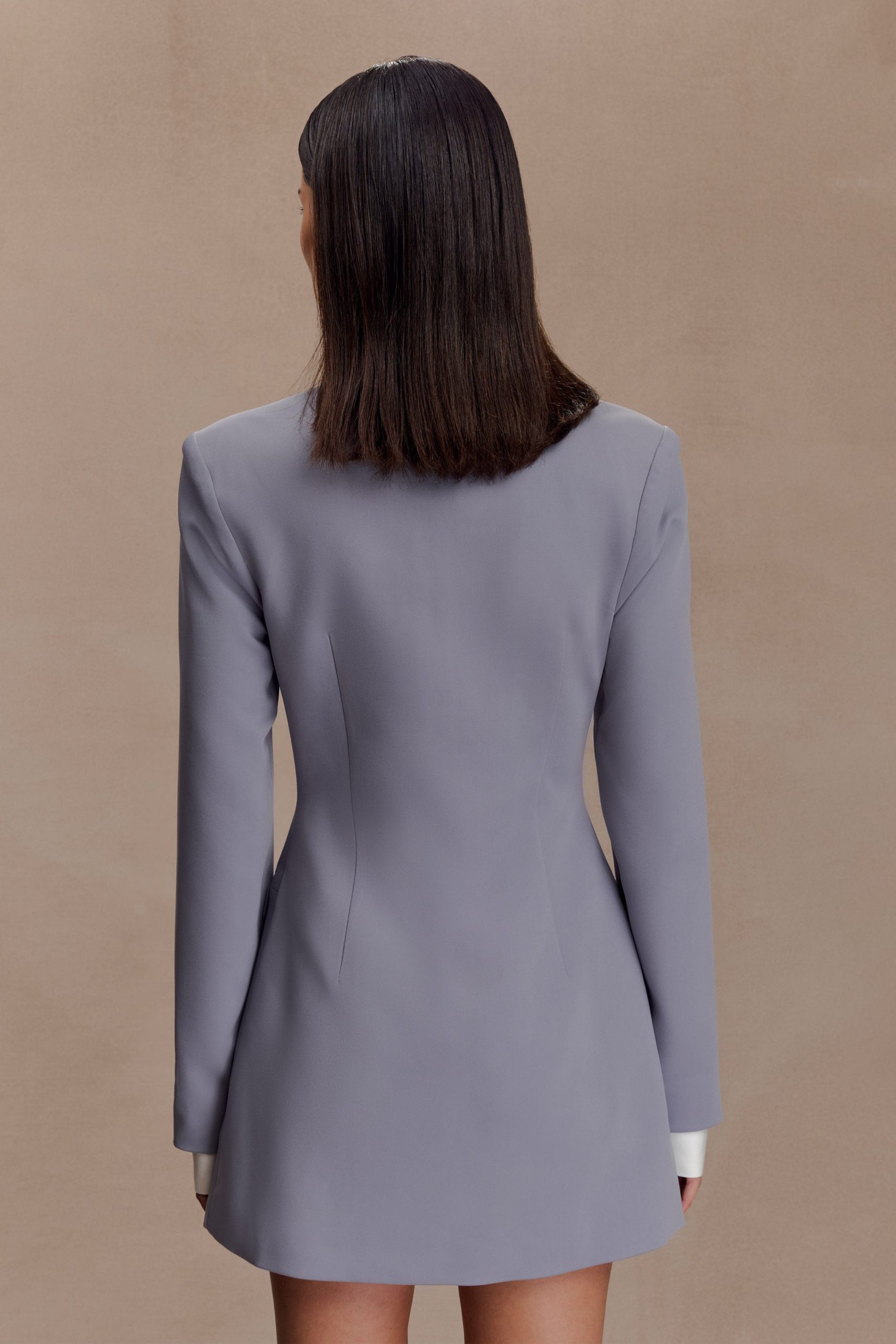 Gretchen Suiting Mini Dress - Grey - Image 3