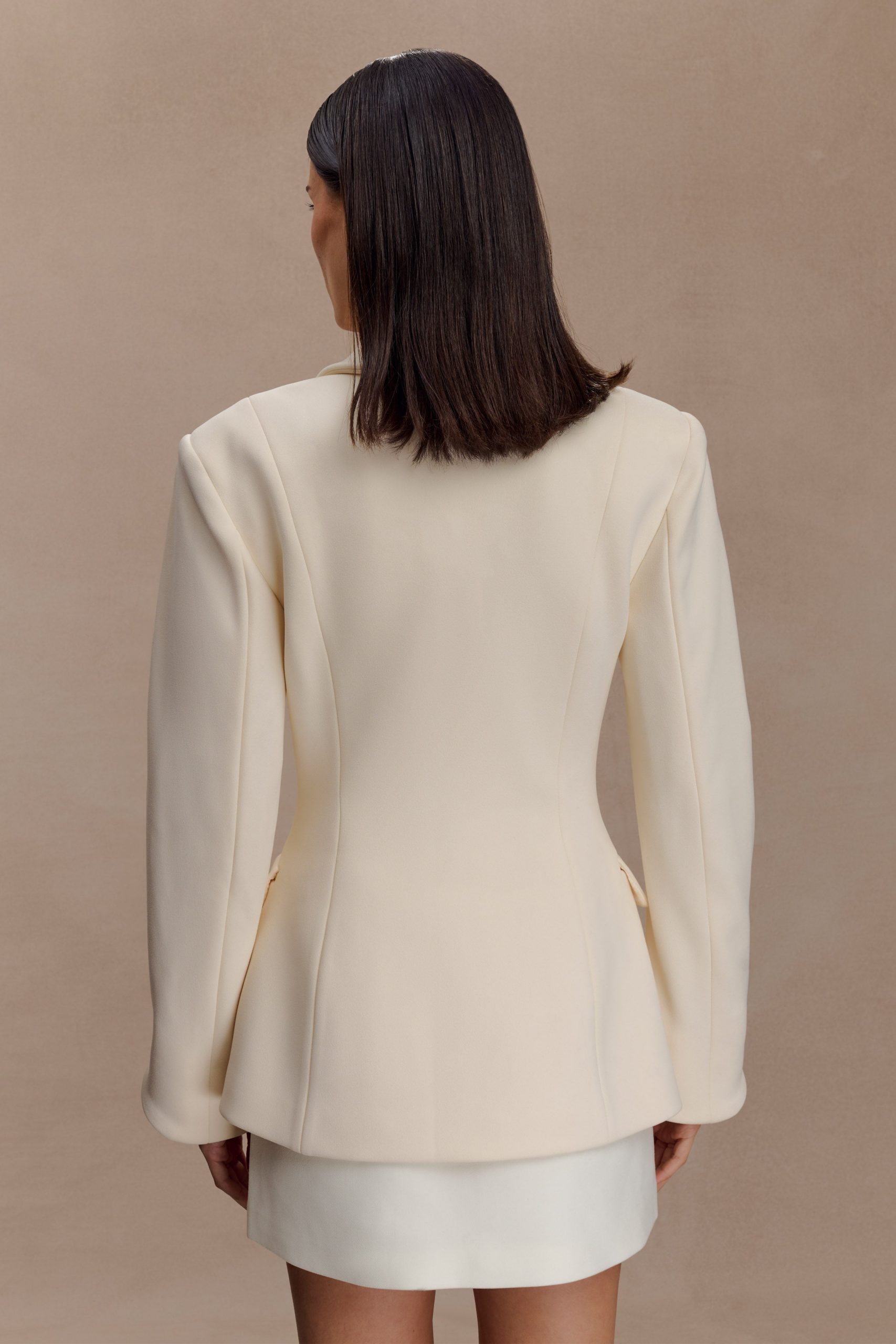 Wesley Structured Blazer - Buttercream - Image 2