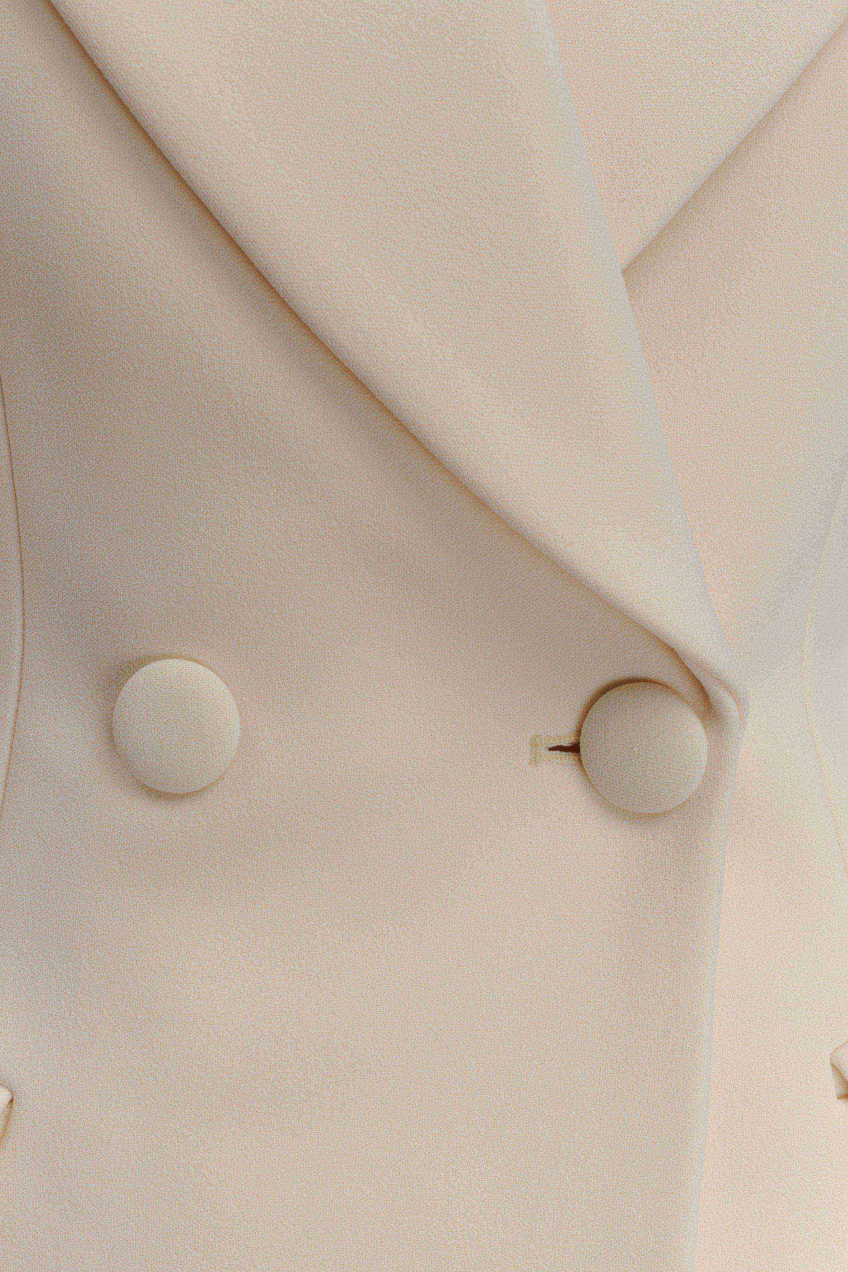 Wesley Structured Blazer - Buttercream - Image 7