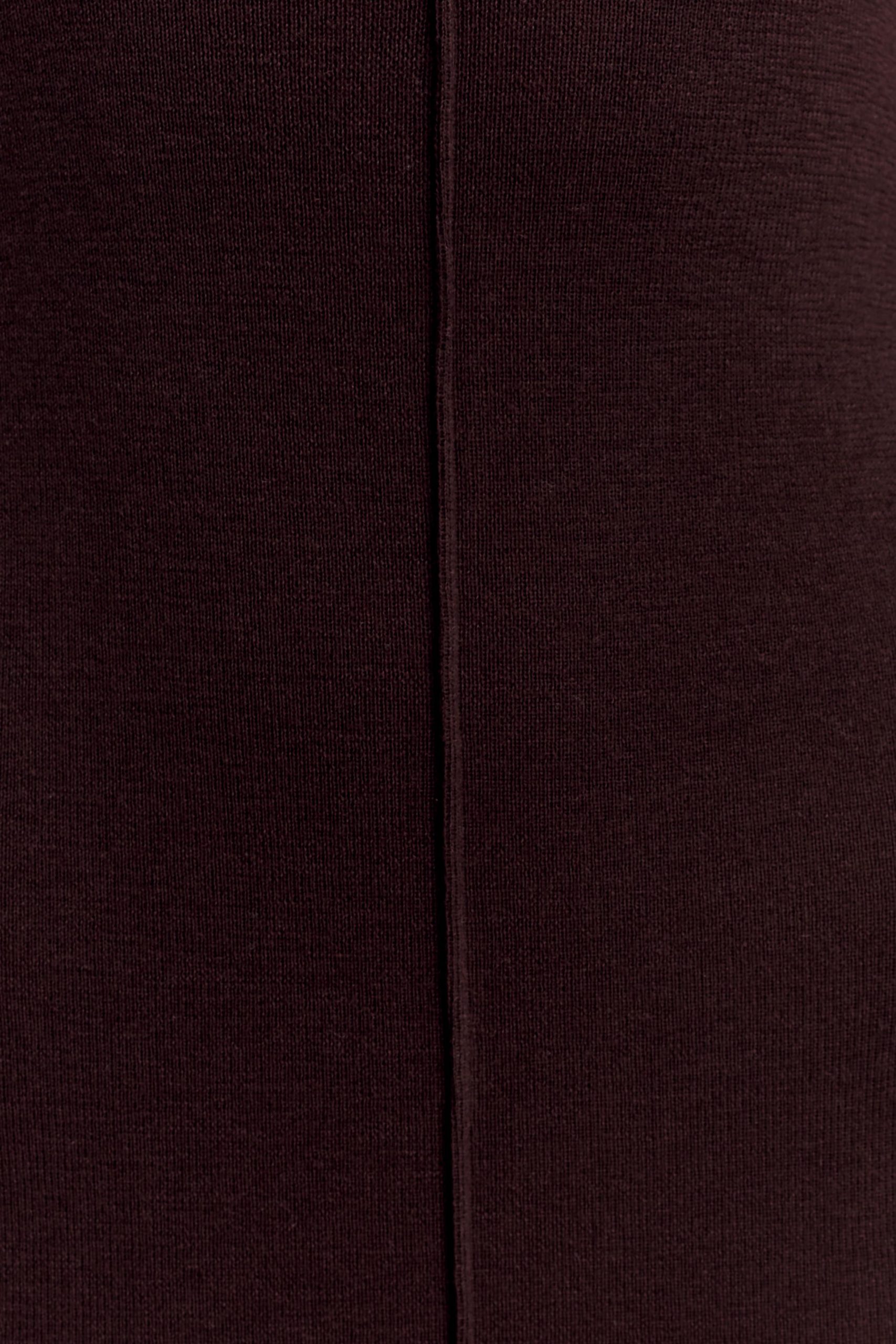 Cleona Merino Wool Ribbed Long Sleeve Maxi Dress - Deep Chocolate - Image 7