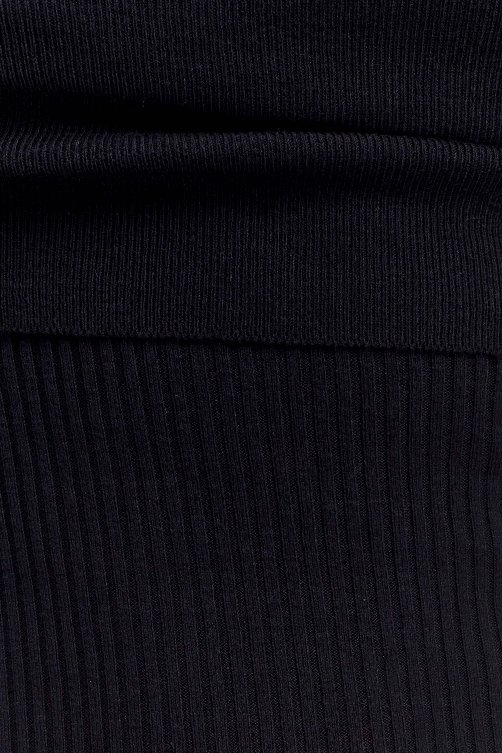 Zandie Cashmere Blend Knit Midi Dress - Black - Image 6