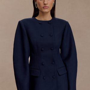 Beatrice Blazer Mini Dress - Navy