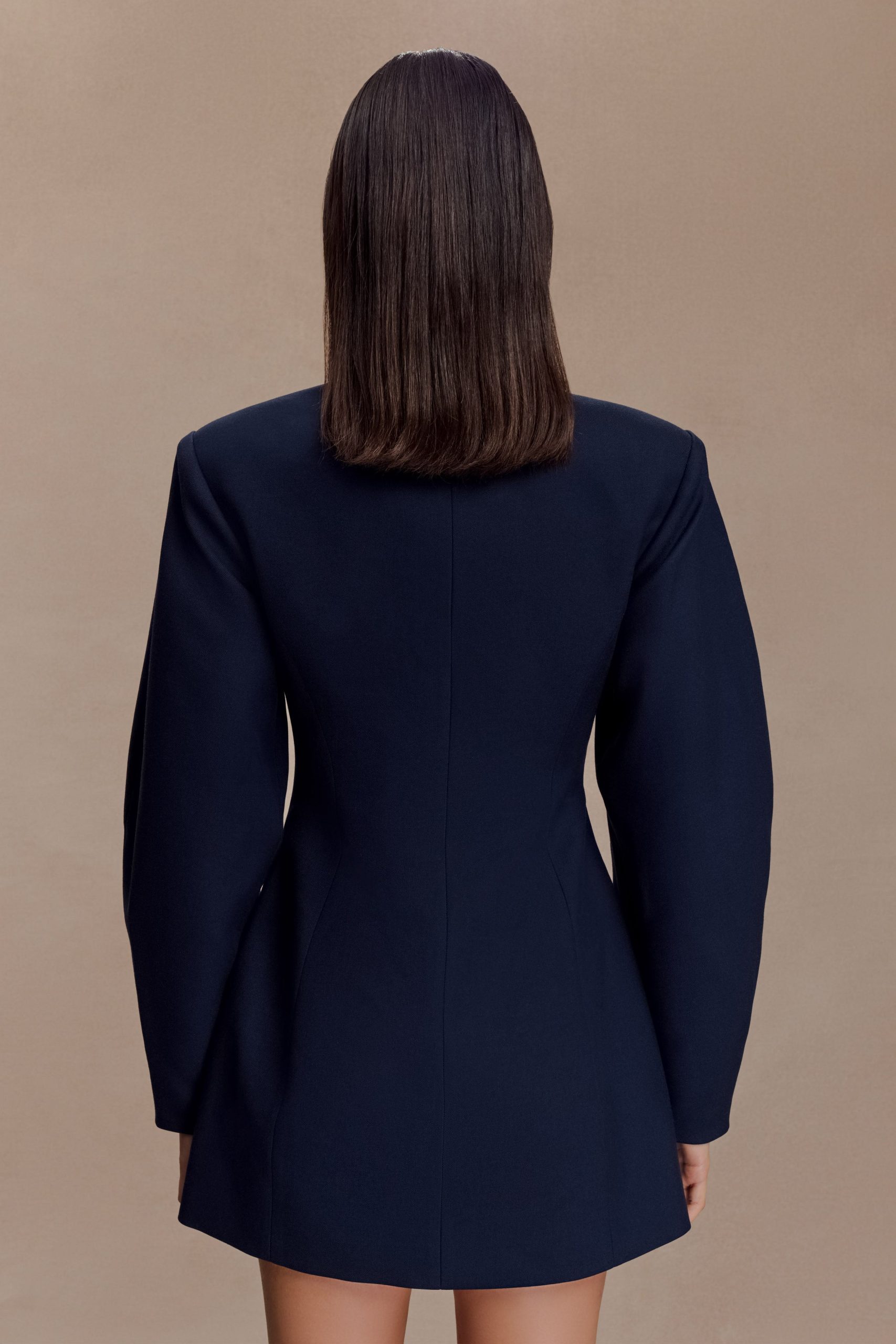 Beatrice Blazer Mini Dress - Navy - Image 2