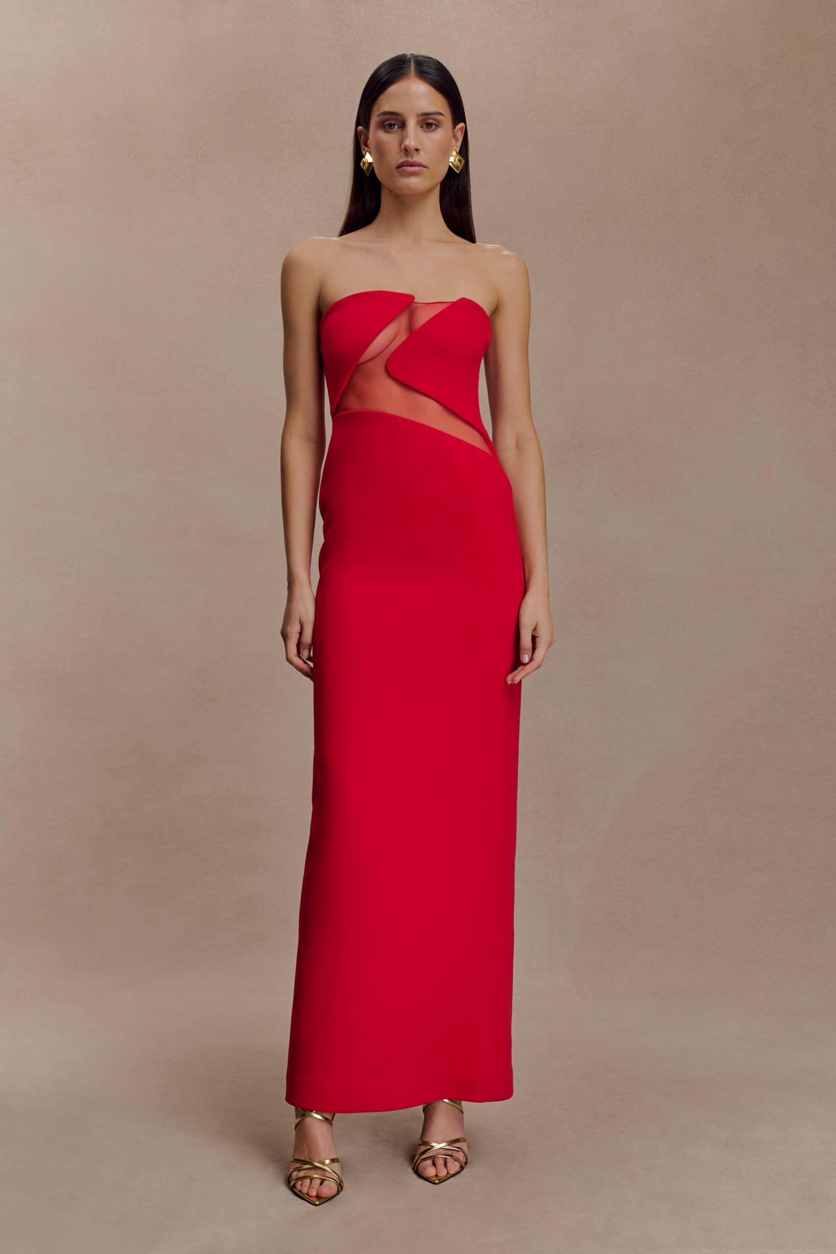 Lianne Strapless Maxi Dress - Red - Image 2