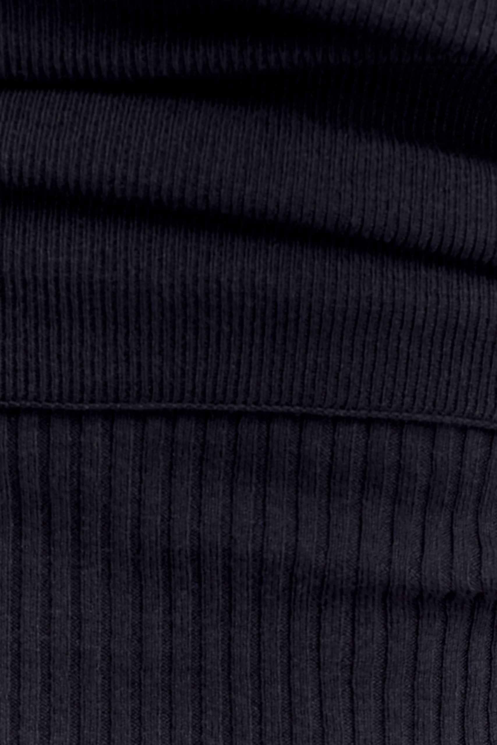 Sierra Asymmetrical Cashmere Blend Knit Top - Black - Image 6