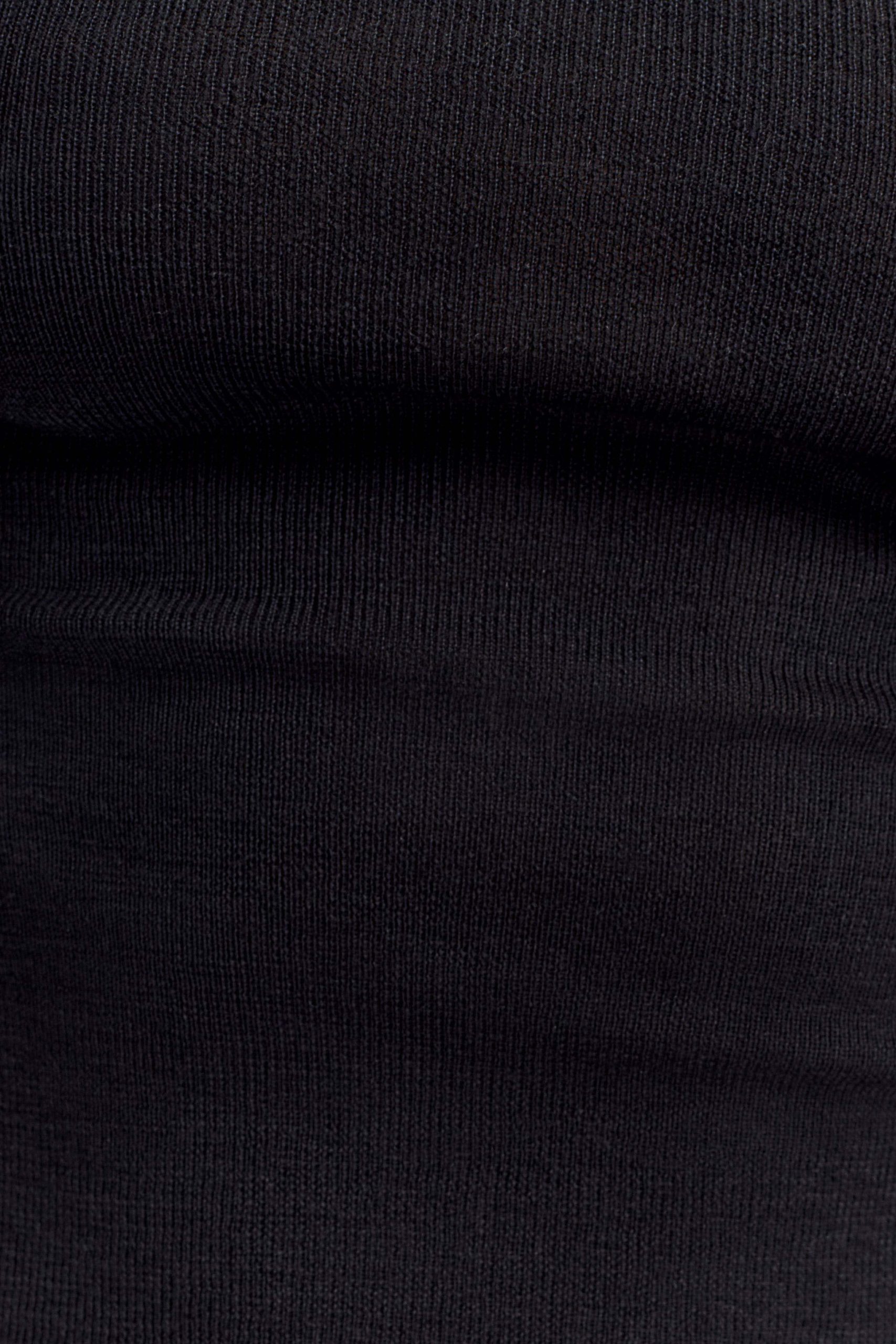 Paedyn Merino Wool Ribbed Long Sleeve Top - Black - Image 9