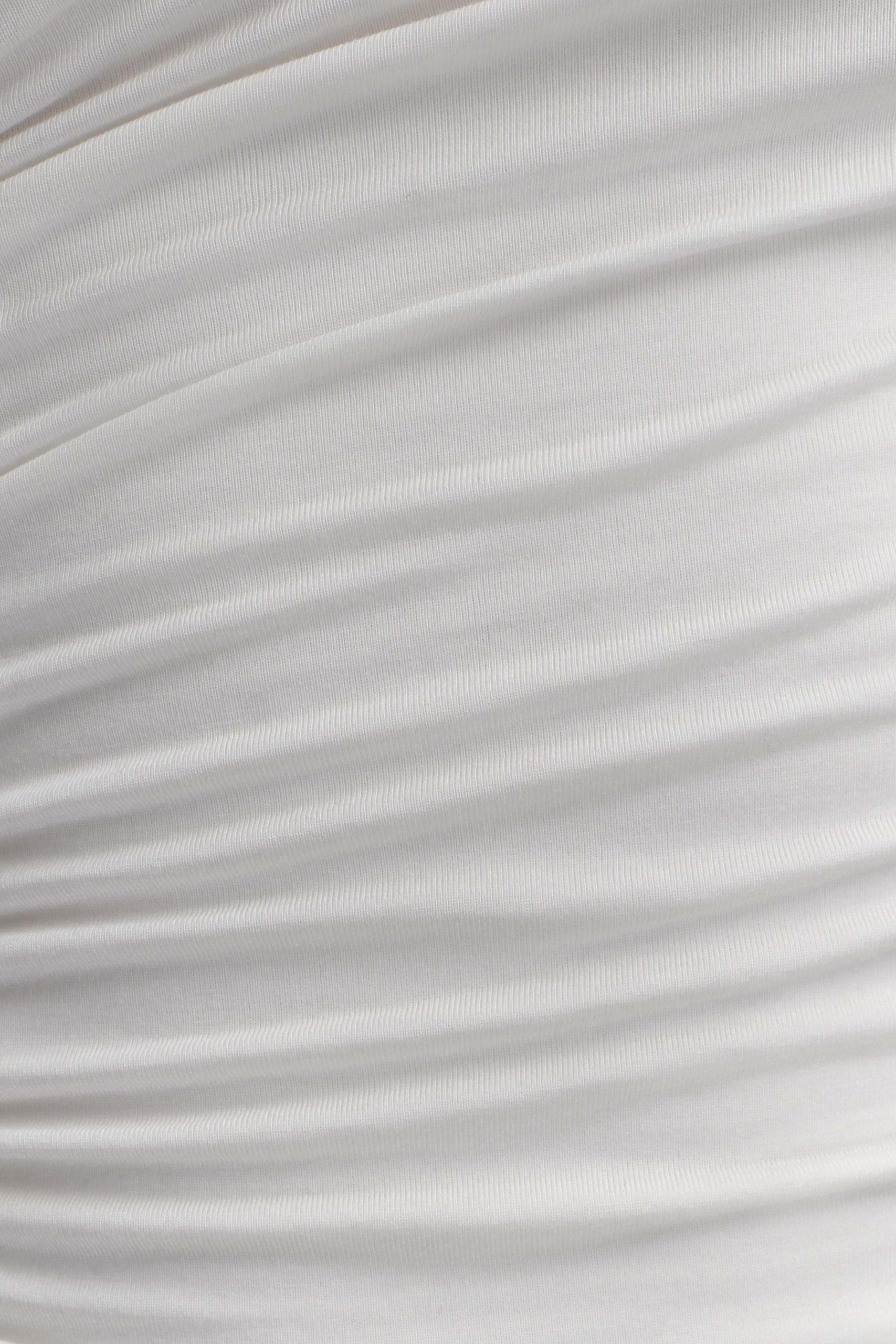 Anna One Shoulder Modal Top - White - Image 5