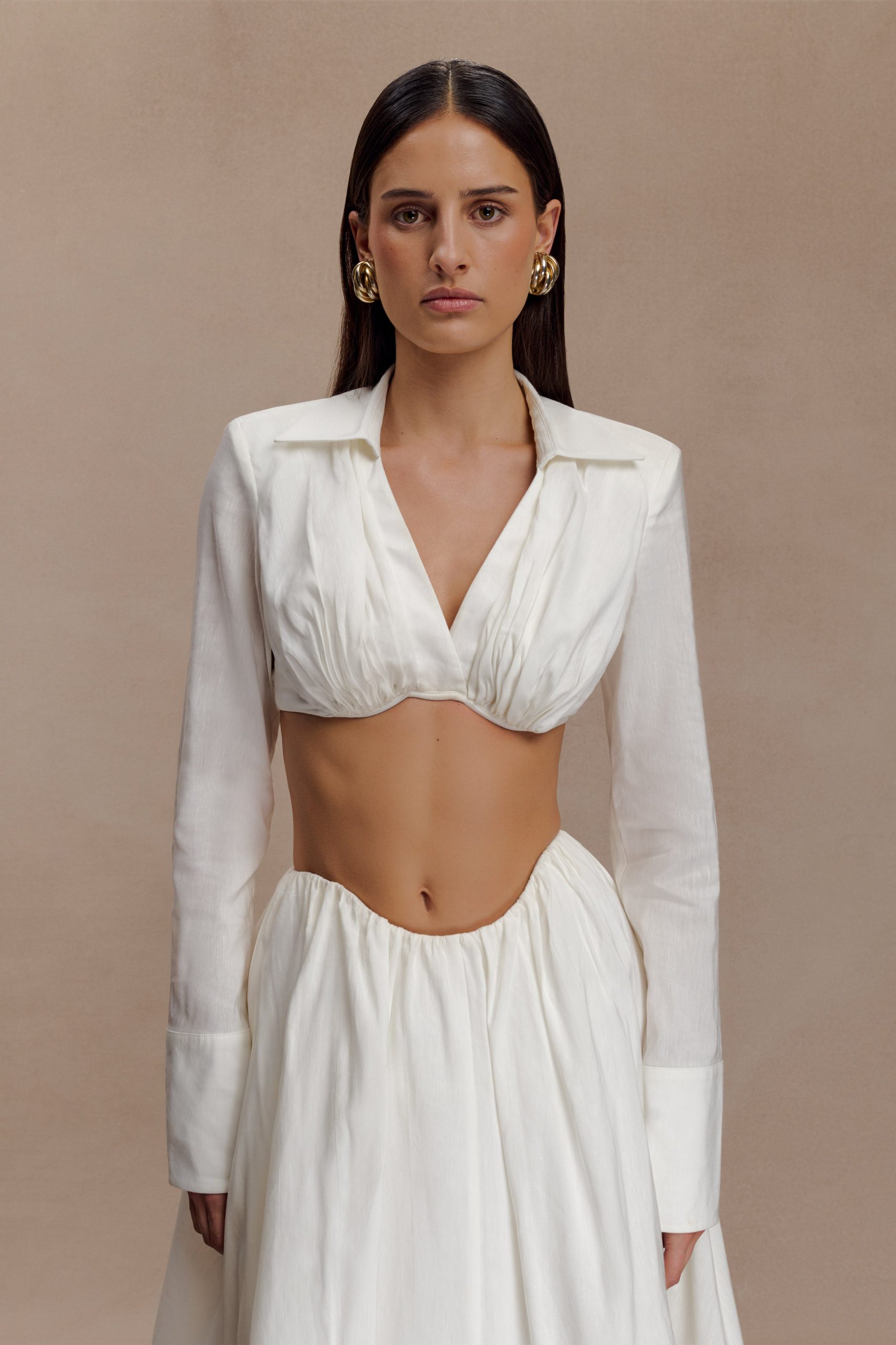 Greta Shirt Bra - White - Image 2