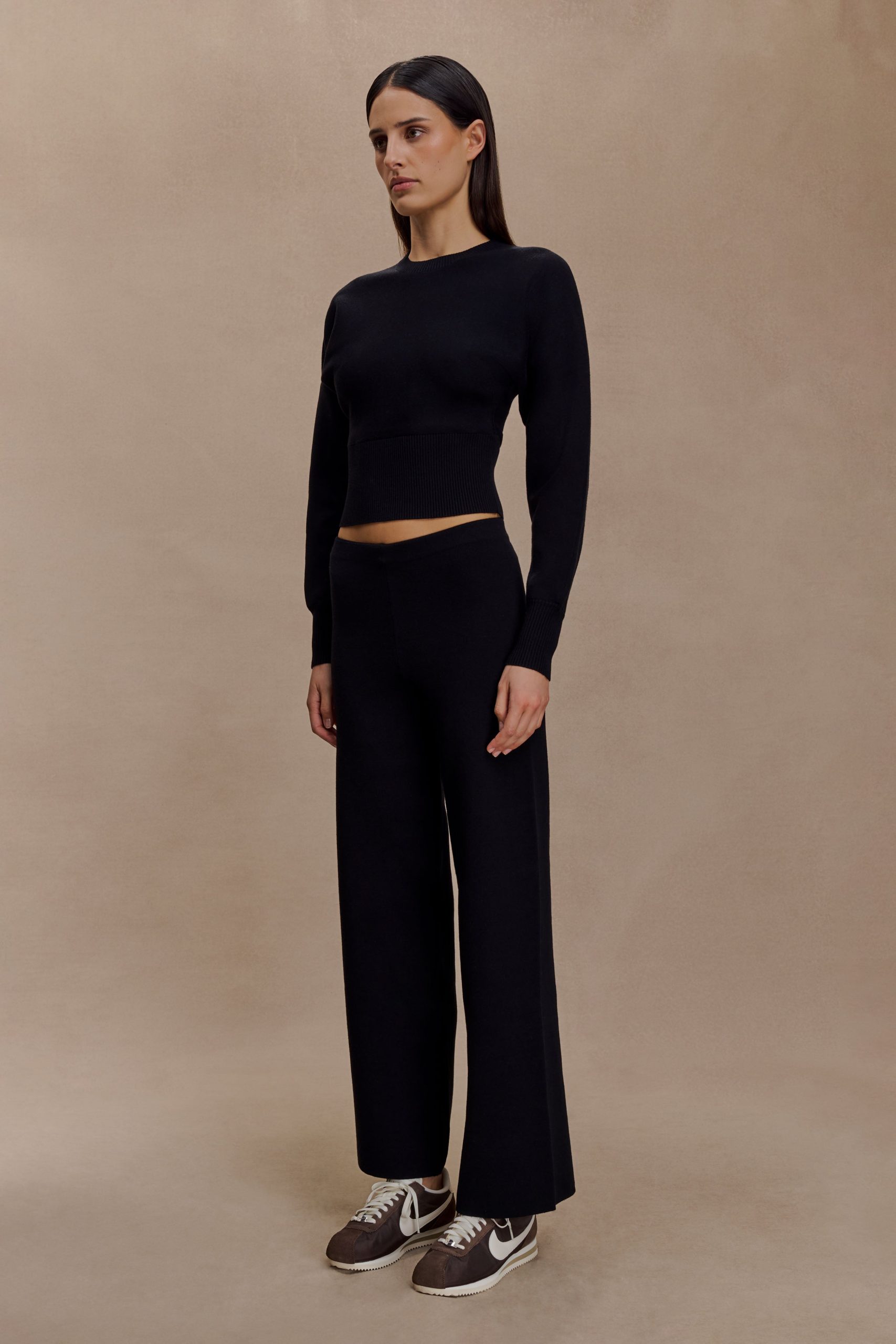 Kerrymae Straight Leg Knit Pants - Black - Image 6