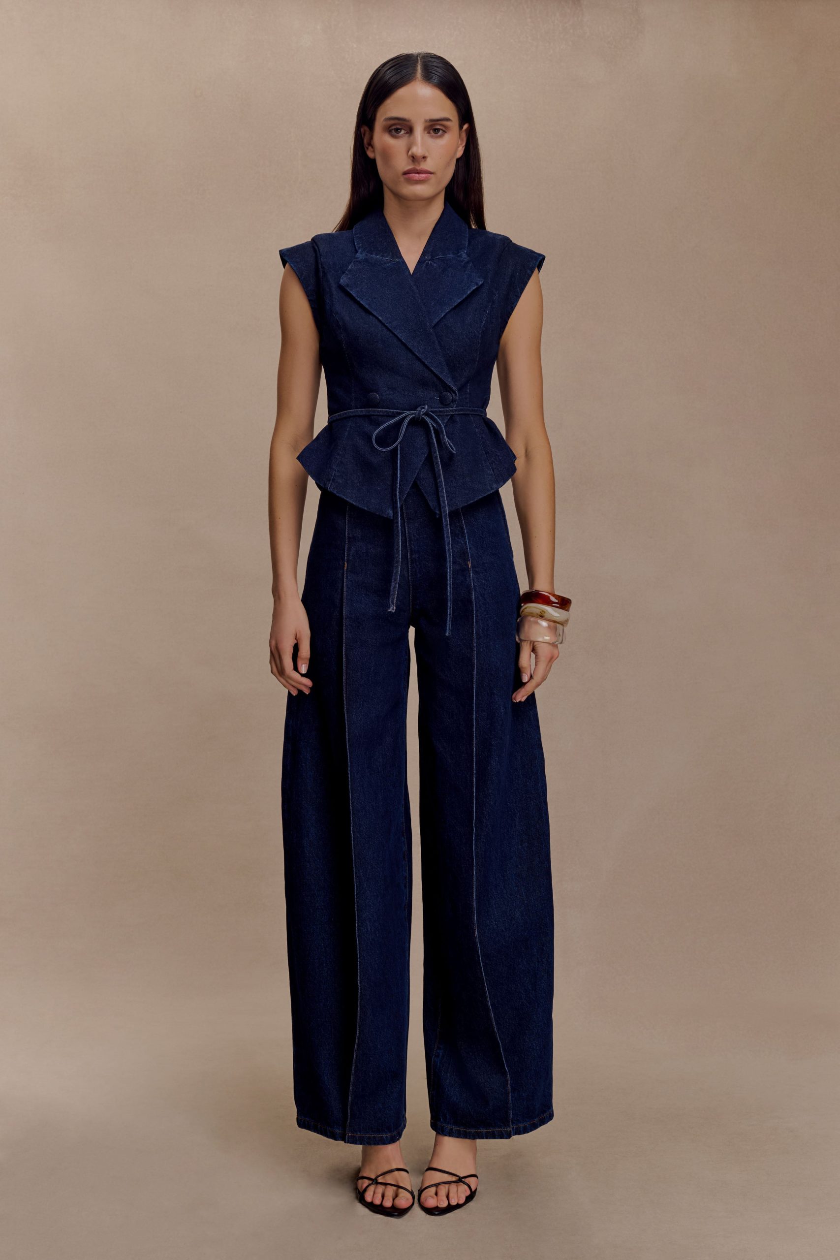 Beatrix High Rise Denim Jeans - Indigo Blue - Image 4