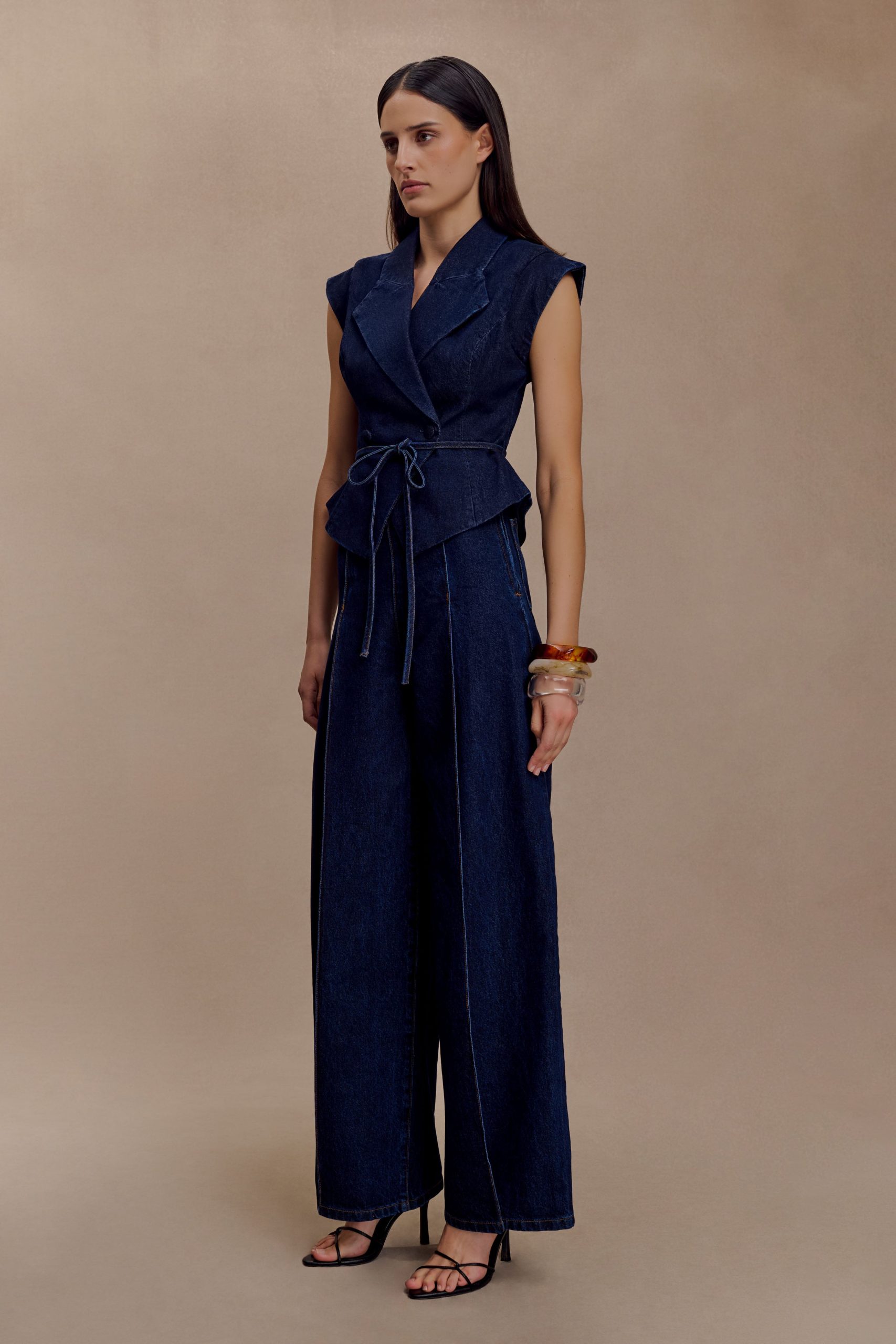 Beatrix High Rise Denim Jeans - Indigo Blue - Image 5
