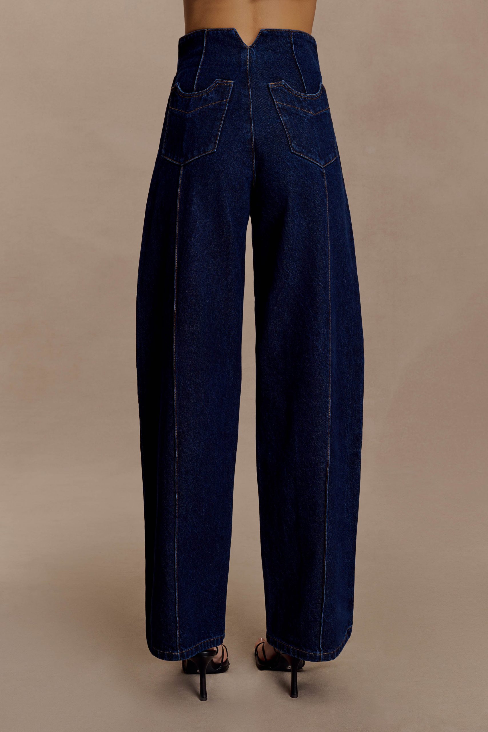 Beatrix High Rise Denim Jeans - Indigo Blue - Image 7