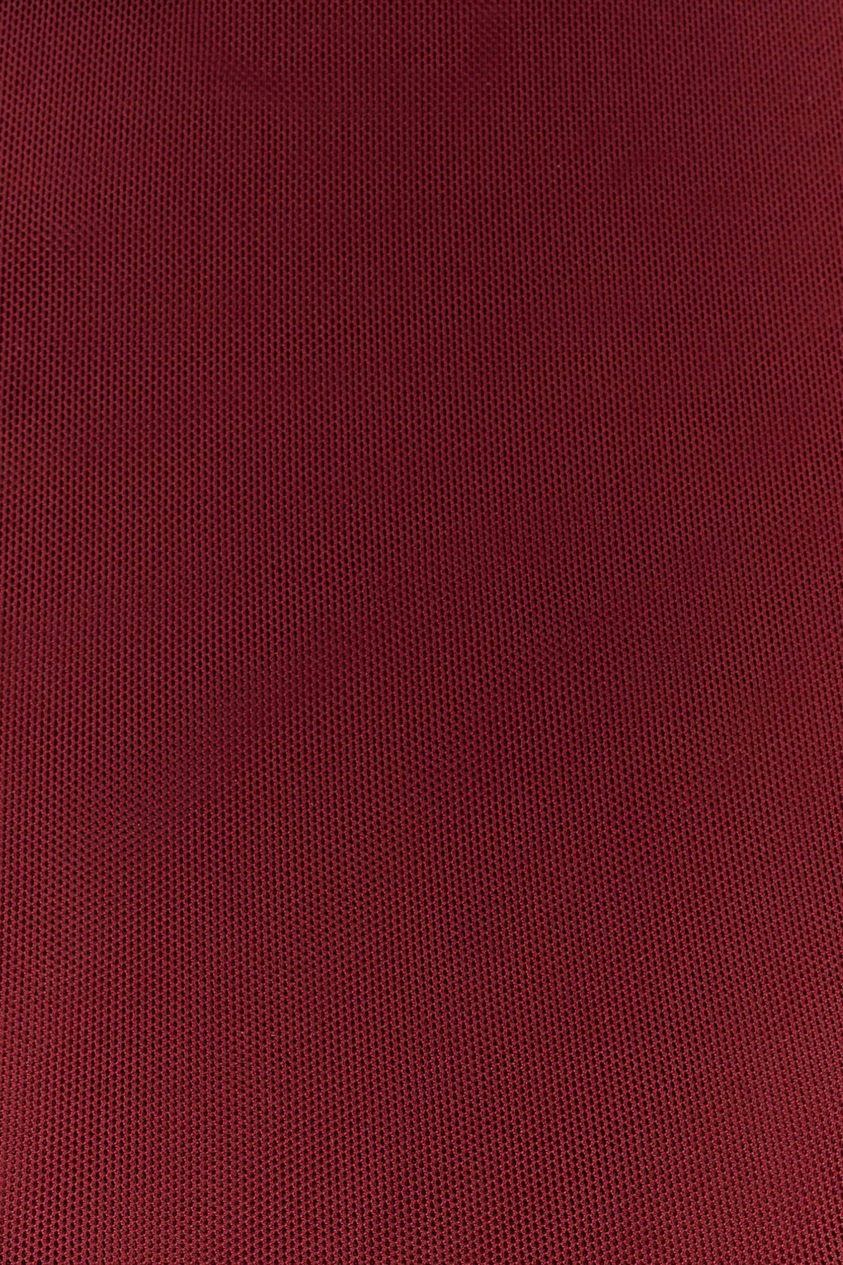 Romana Short Sleeve Mesh Top - Burgundy - Image 6