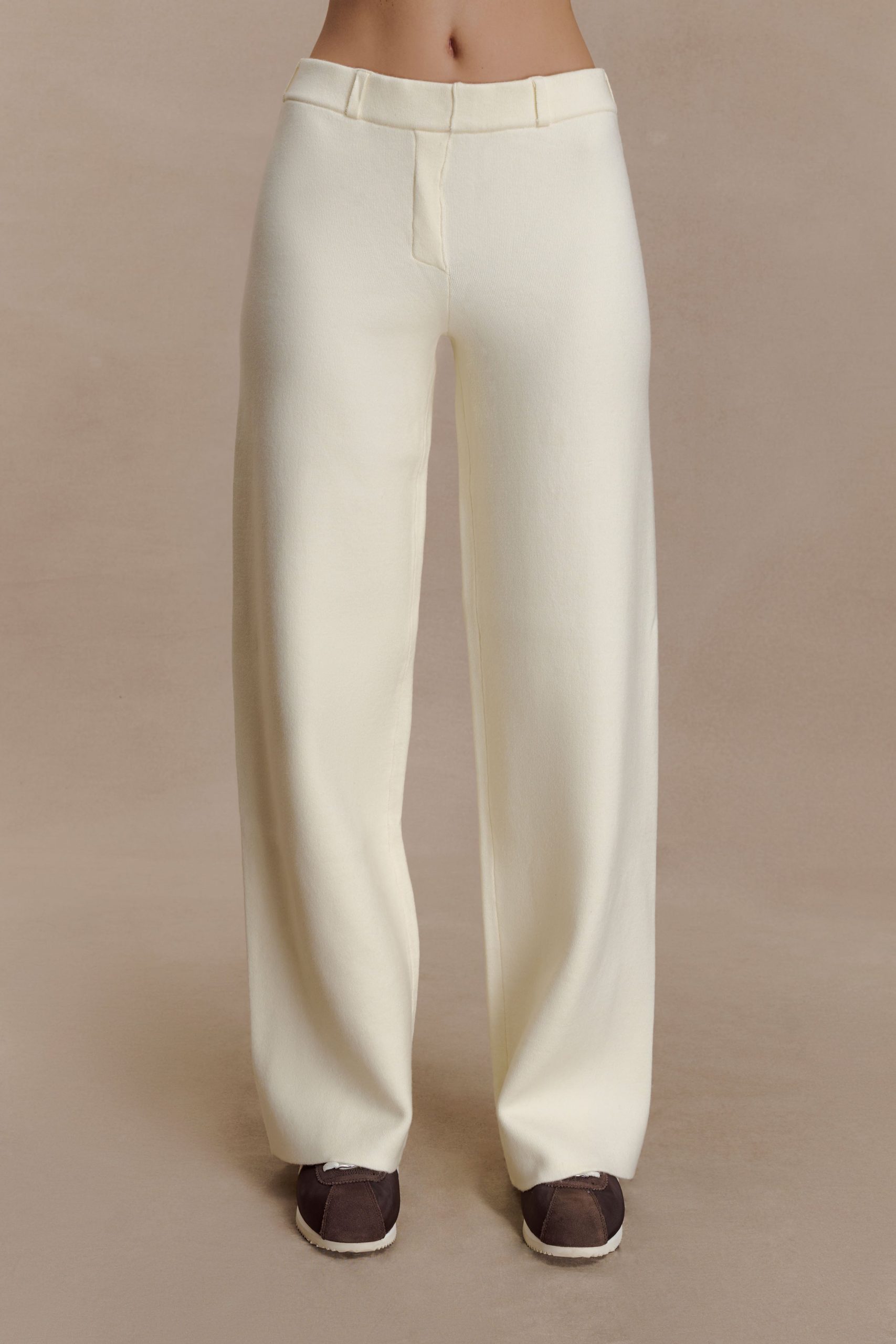Lauren Knit Trouser - Ivory - Image 7