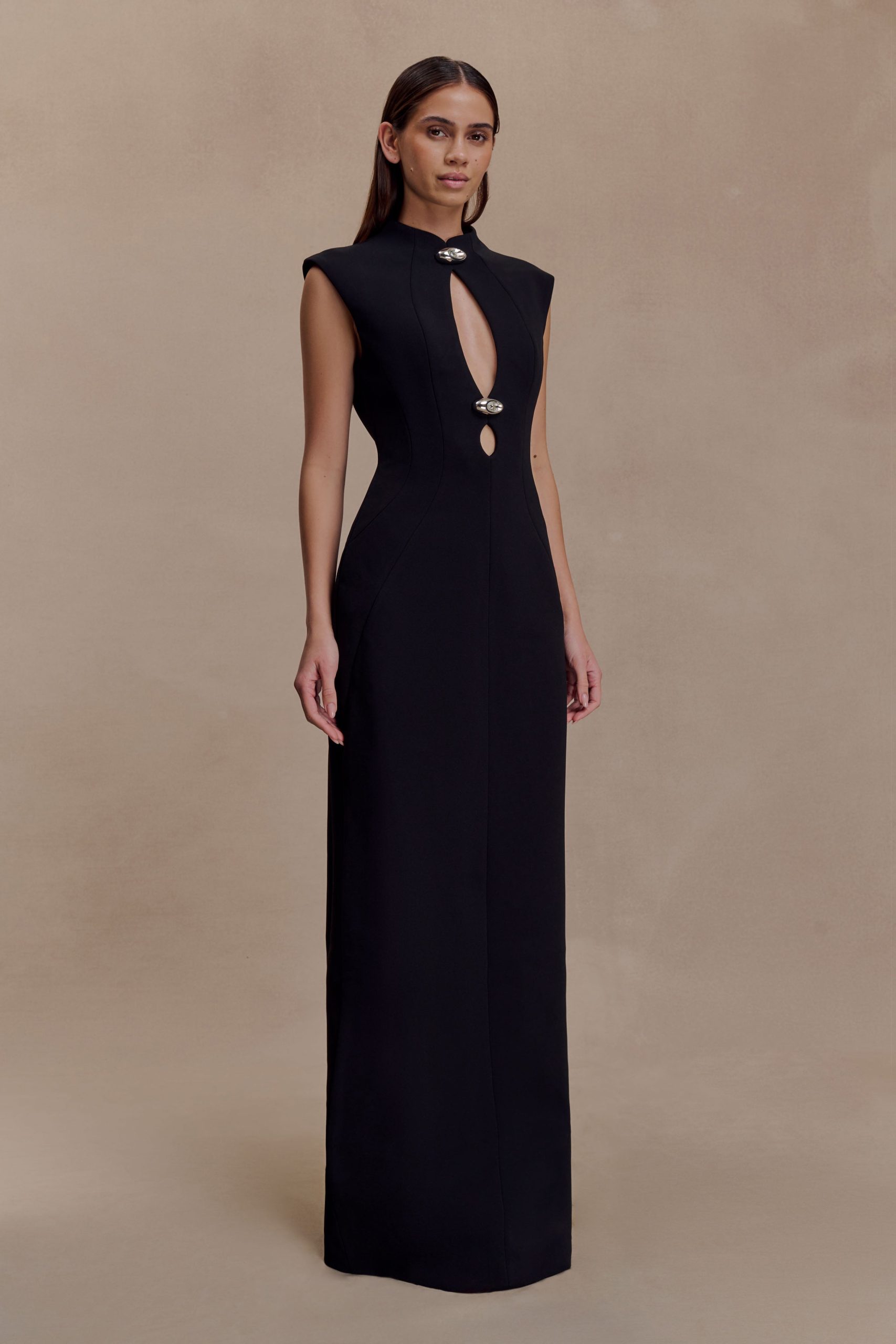 Michelle Cut Out Maxi Dress - Black - Image 4