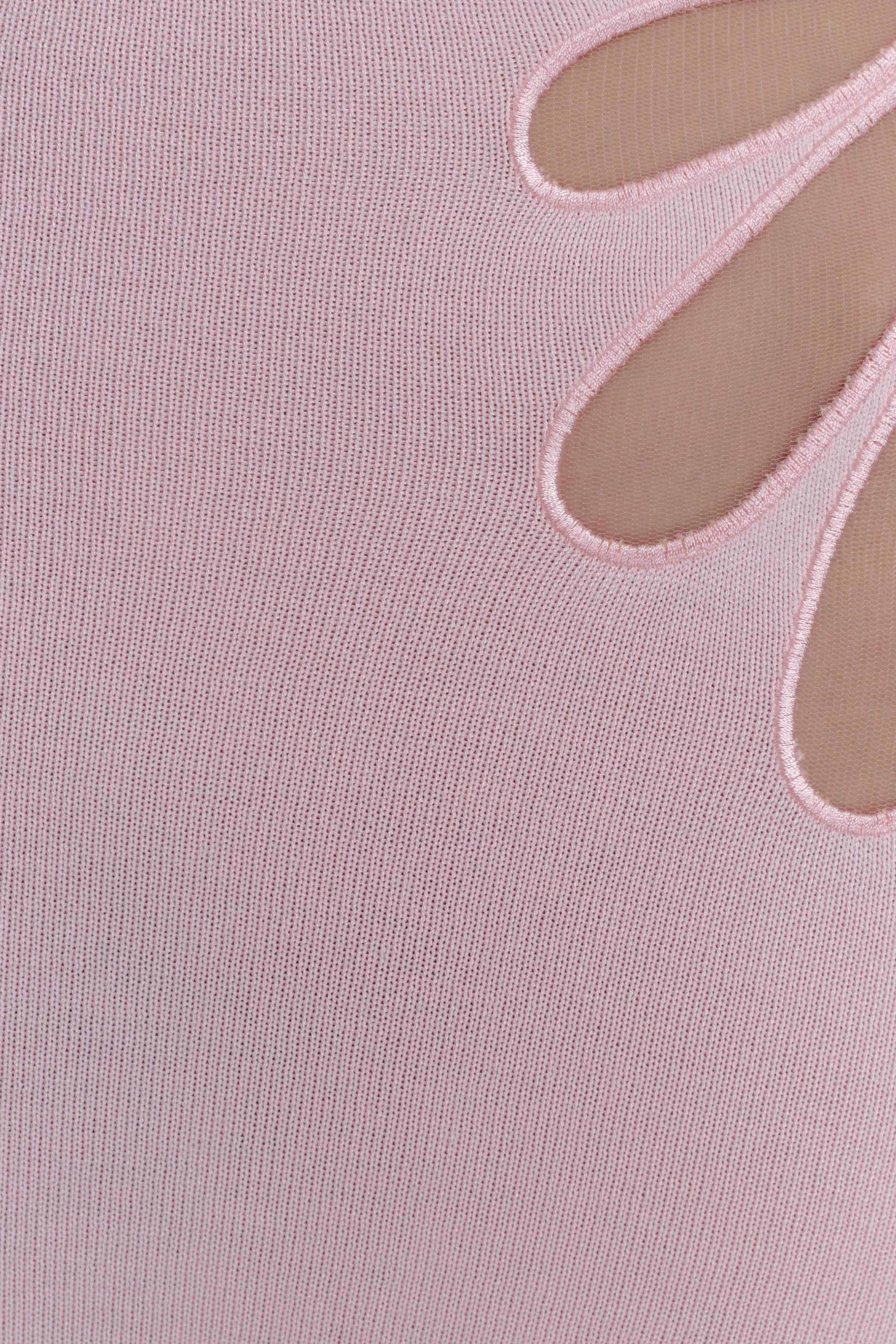 Brock Knit Halter Maxi Dress - Baby Pink - Image 4