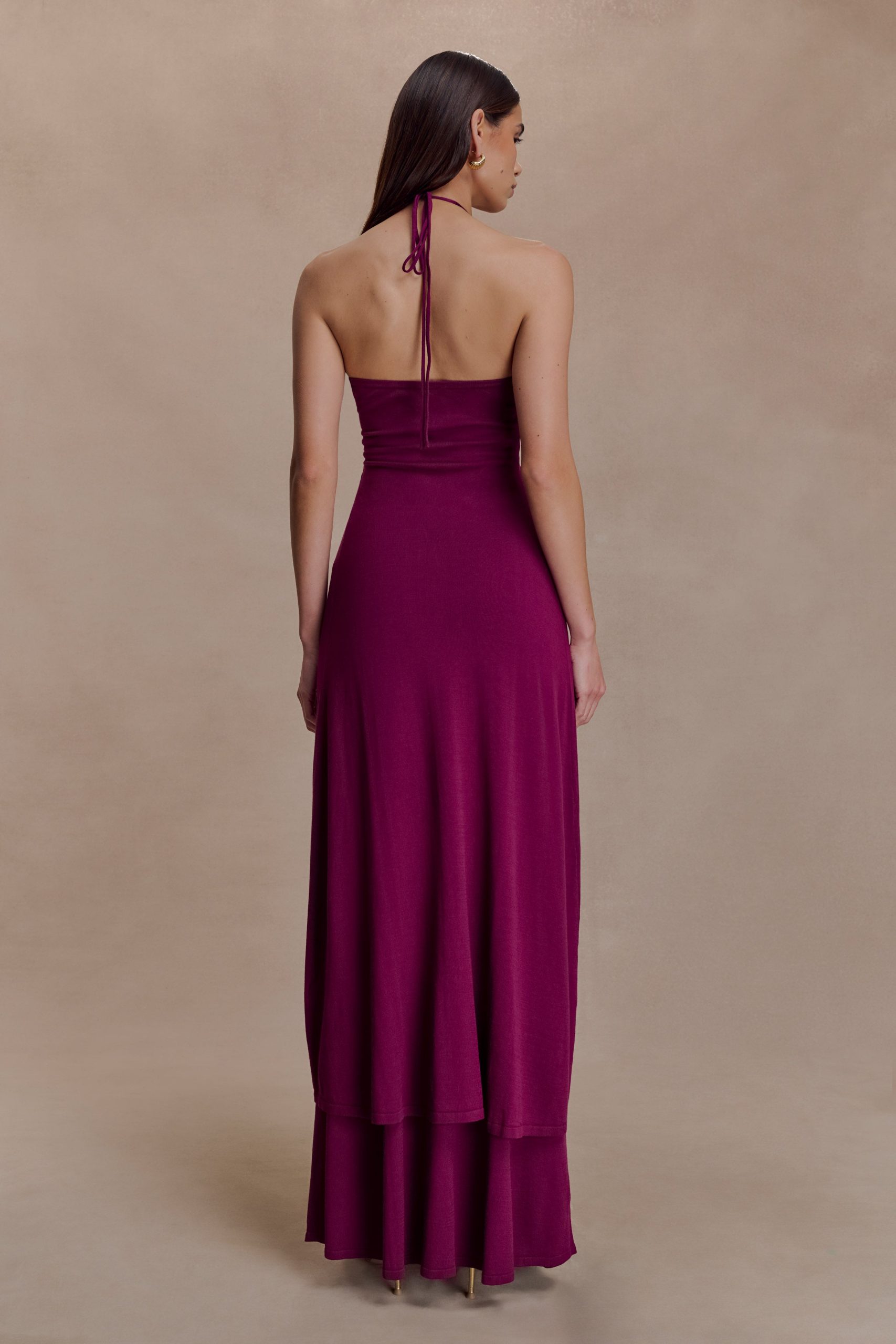 Marimae Long Knit Top - Plum - Image 2
