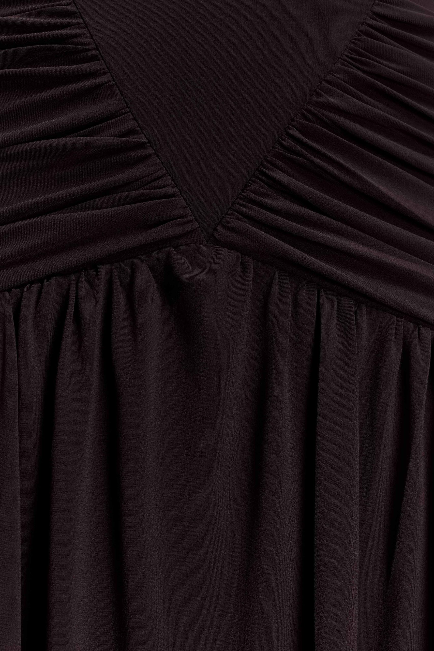 Emory Jersey Cape Maxi Dress - Chocolate - Image 6