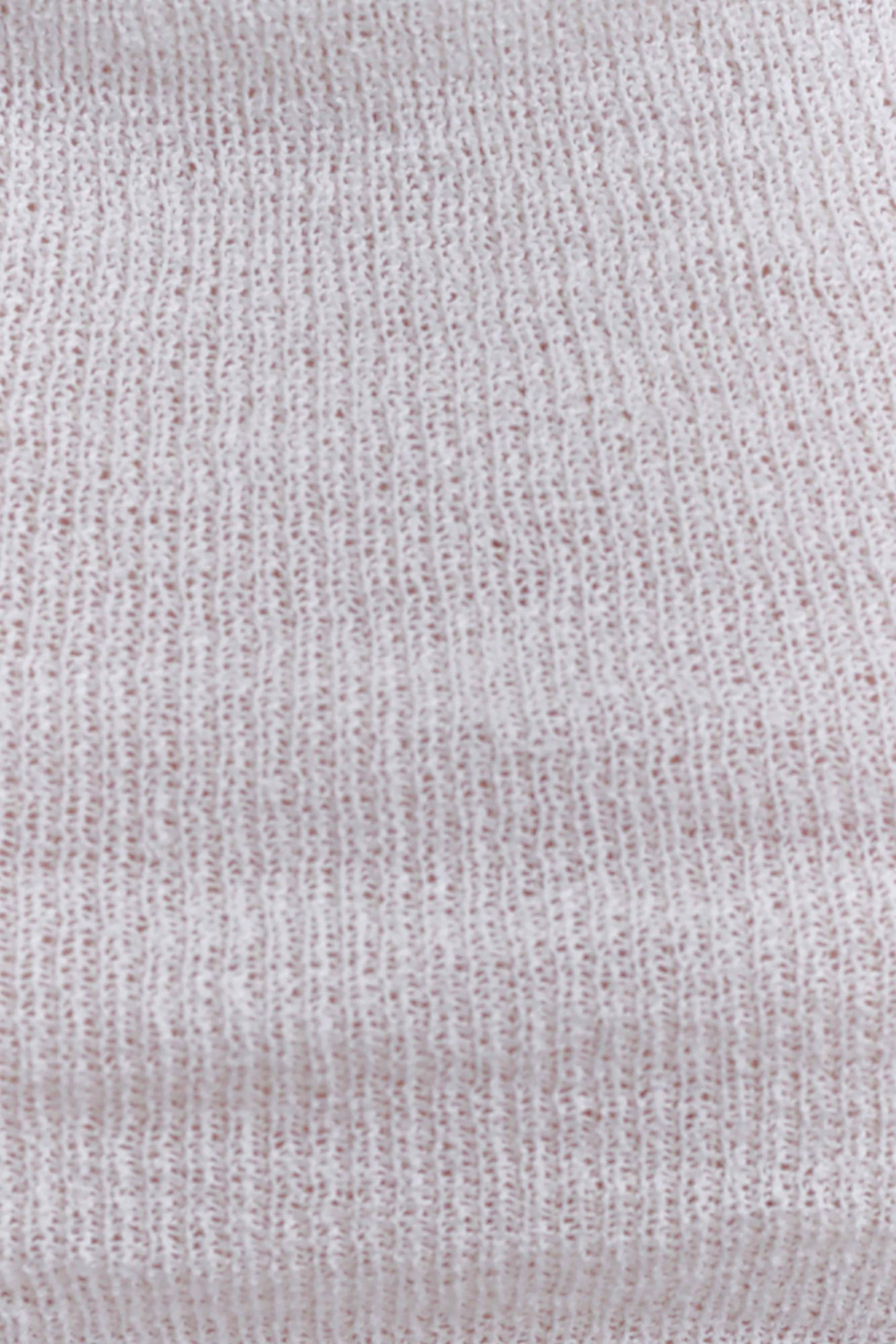 Elowen Knit Cowl Long Sleeve Top - White - Image 6