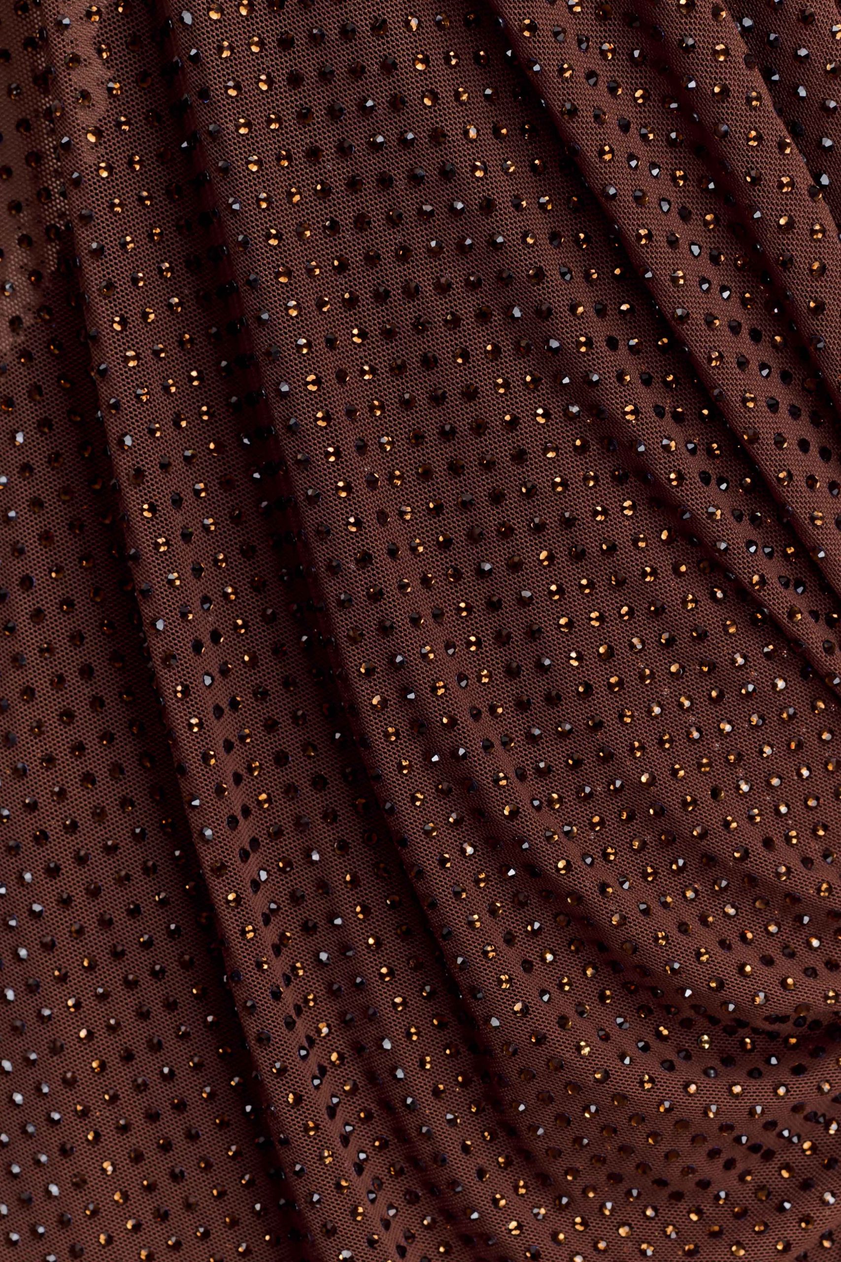 Bakari Diamante Cape Maxi Dress - Chocolate - Image 8