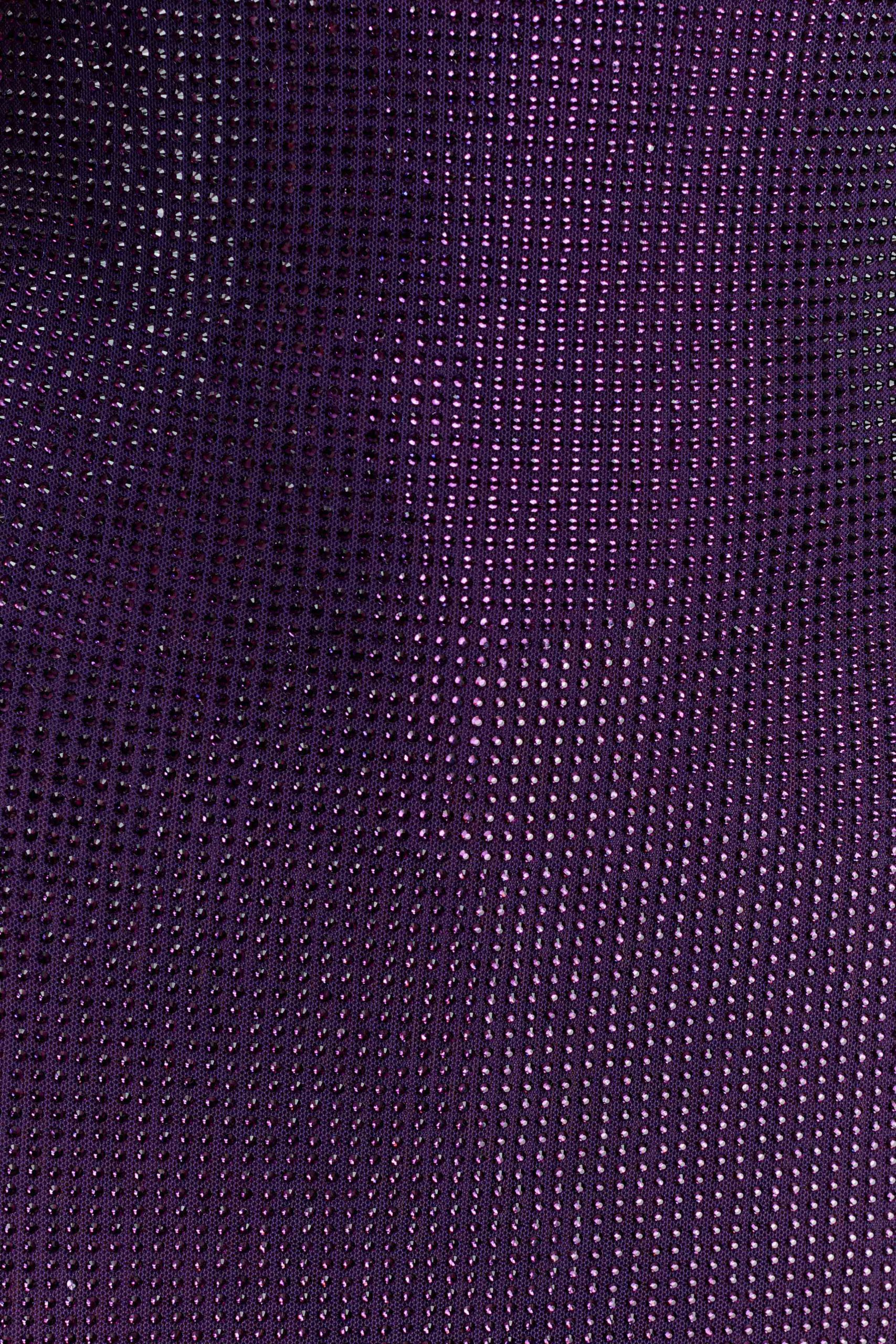 Jasmyn Hot Fix Maxi Dress With Mesh Back - Purple - Image 6