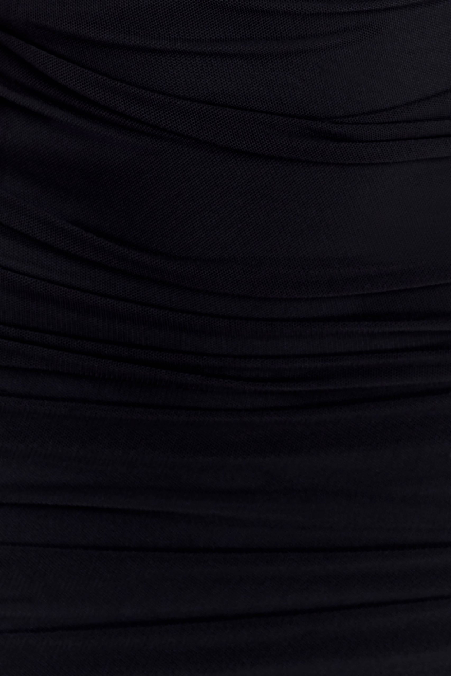 Jianna Strapless Mesh Maxi Dress - Black - Image 6