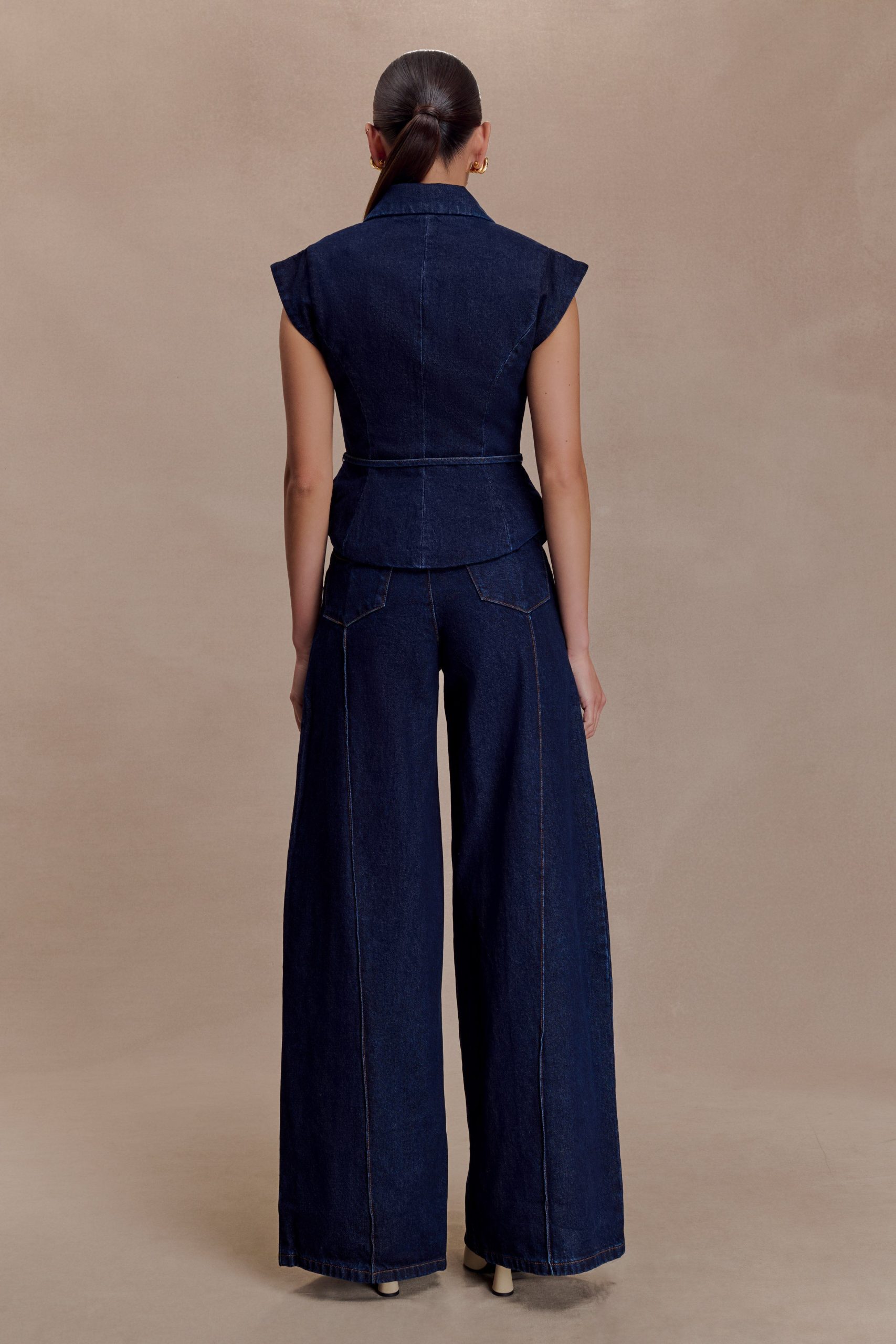 Beatrix High Rise Denim Jeans - Indigo Blue - Image 2