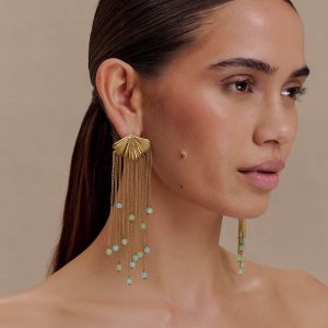 Maia Chandelier Earrings - Gold
