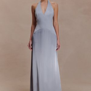 Maura Taffeta And Satin Maxi Dress - Cornflower Blue