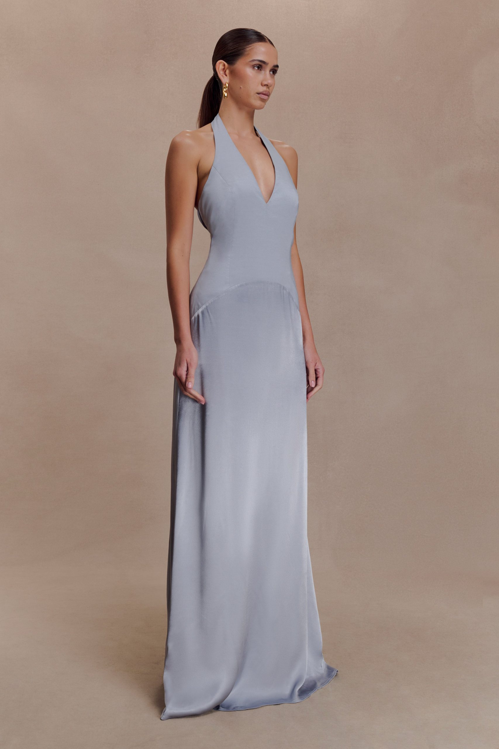 Maura Taffeta And Satin Maxi Dress - Cornflower Blue - Image 2