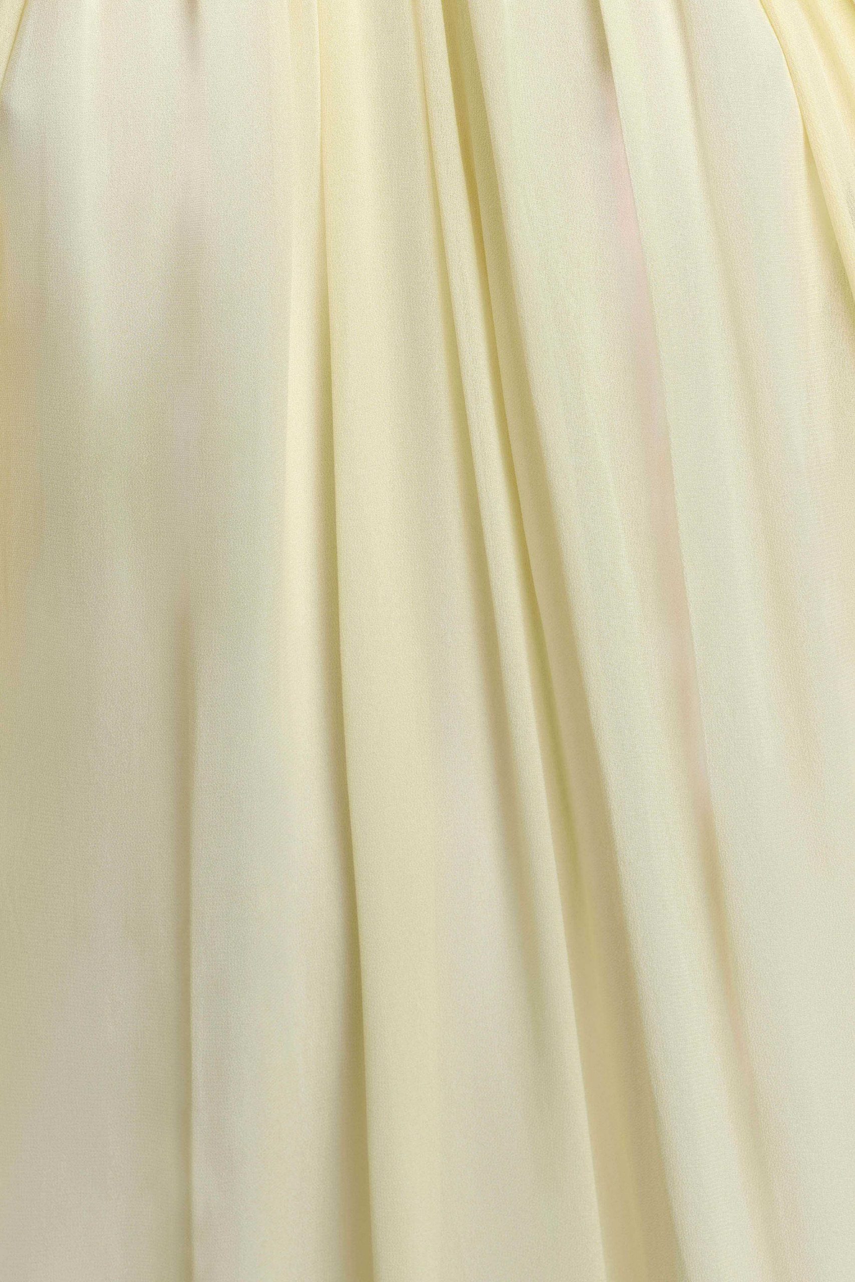 Janni Chiffon Maxi Dress With Hardware - Lemon Lime - Image 5