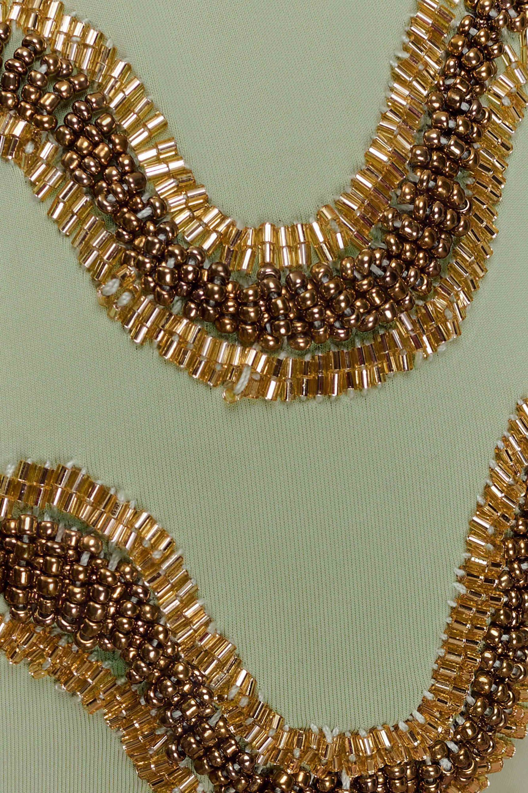 Robyn Beaded Triangle Bikini Top - Sage - Image 10