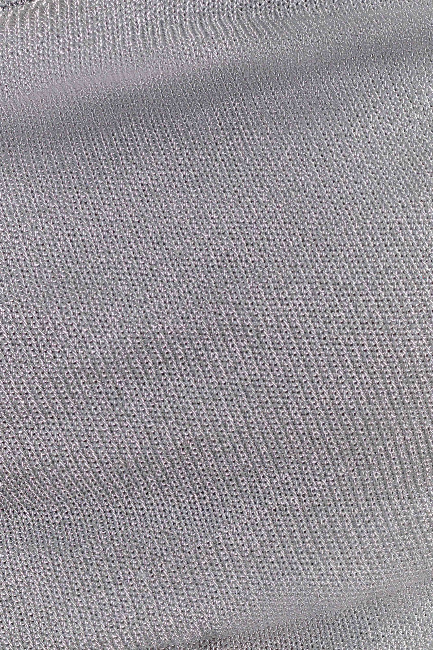 Corah Lurex Drape Knit Top - Silver - Image 9
