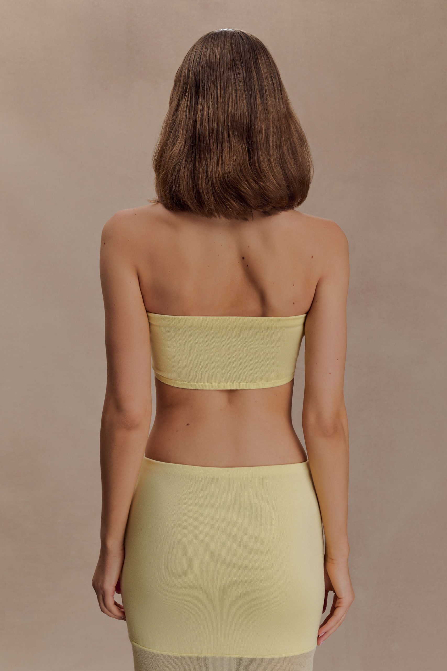 Tanyel Knit Bandeau Top - Lemon - Image 2