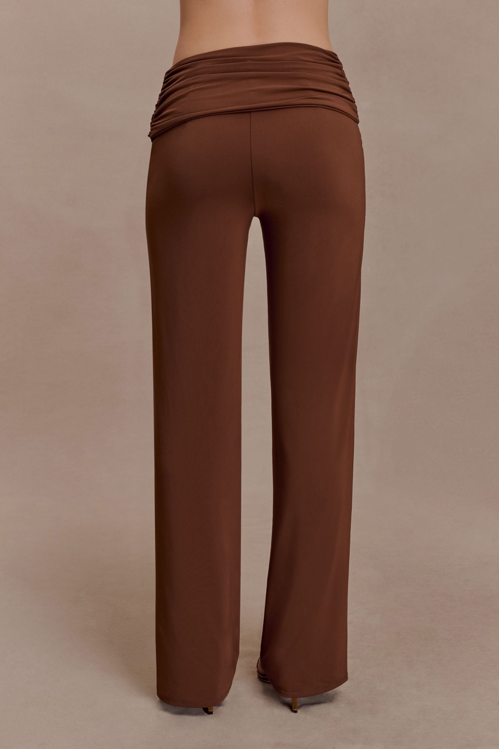 Lydia Slinky Straight Leg Pants - Chocolate - Image 5