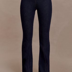 Shelly Flared Denim Jeans - Washed Indigo Blue
