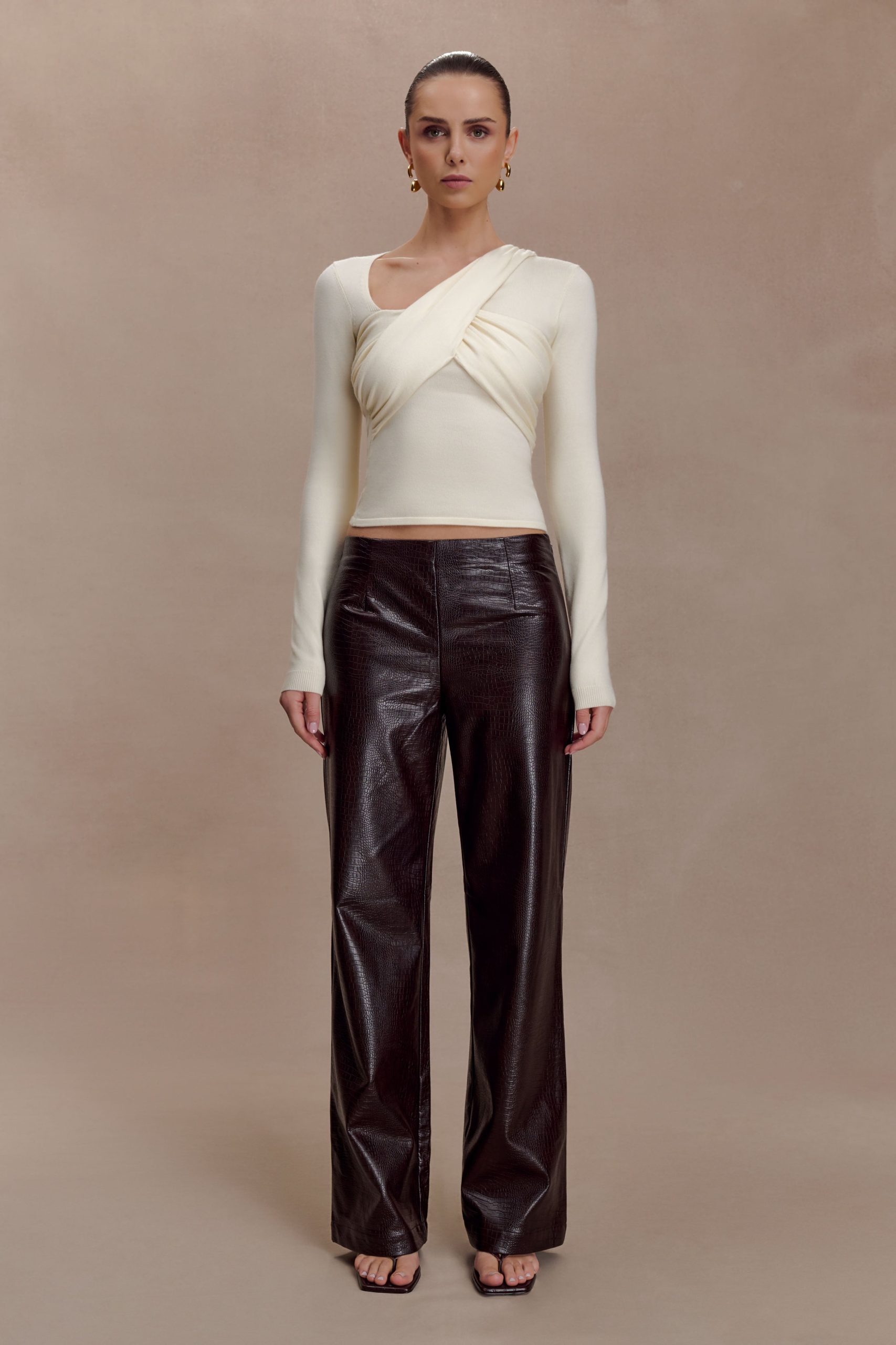 Kaylen Knit Long Sleeve Top - Ivory - Image 6