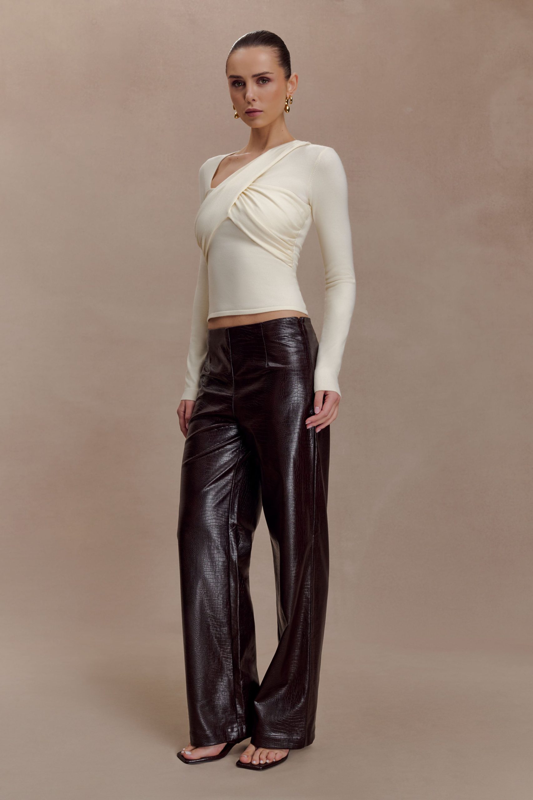 Kaylen Knit Long Sleeve Top - Ivory - Image 5